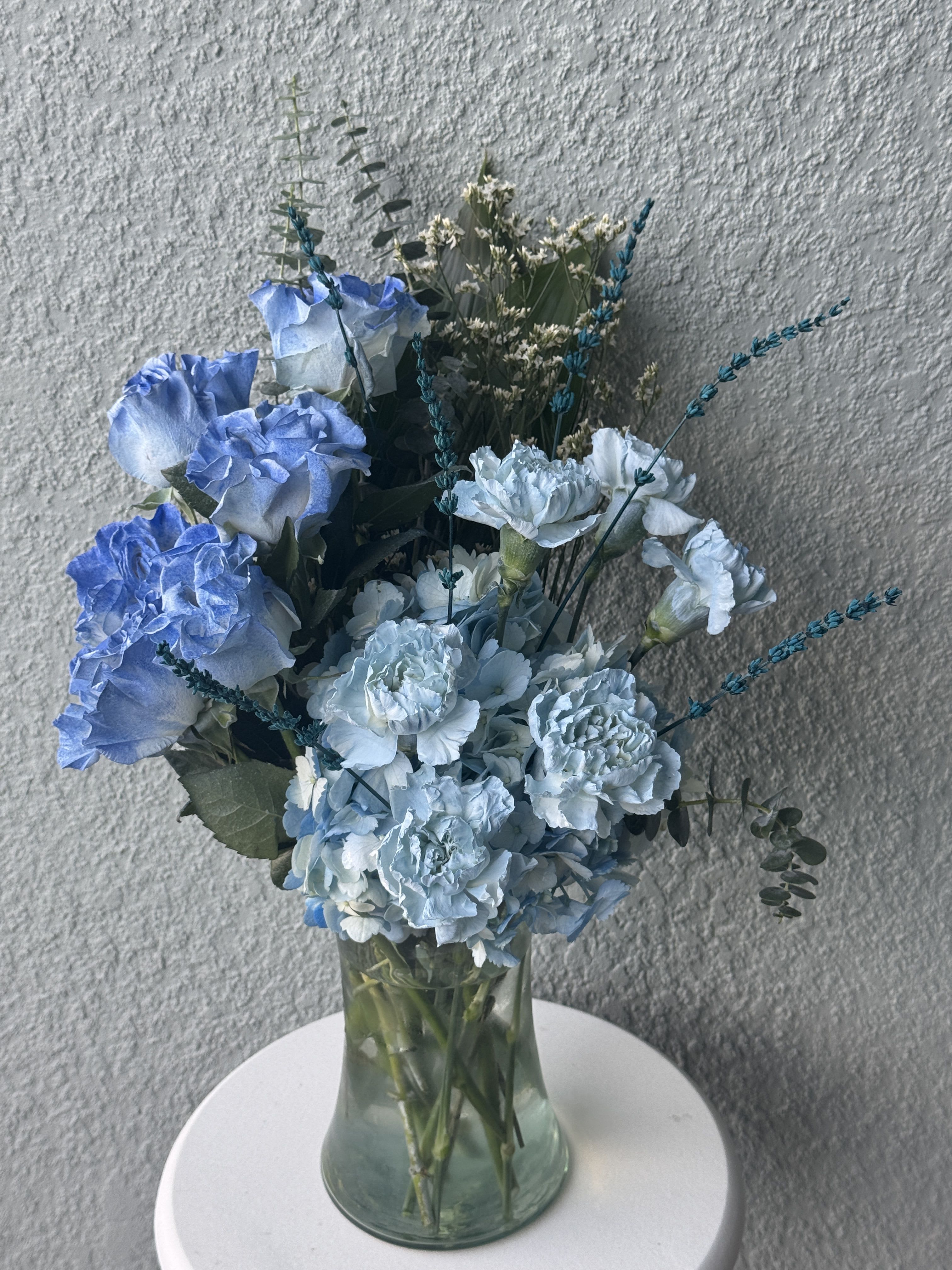 Blues by Bliss  - The varying shades of blue create depth and movement, offering a serene yet striking design that symbolizes calm, trust, and sophistication. Perfect for birthdays, anniversaries, corporate gifts, or any moment that calls for something truly unique and unforgettable.