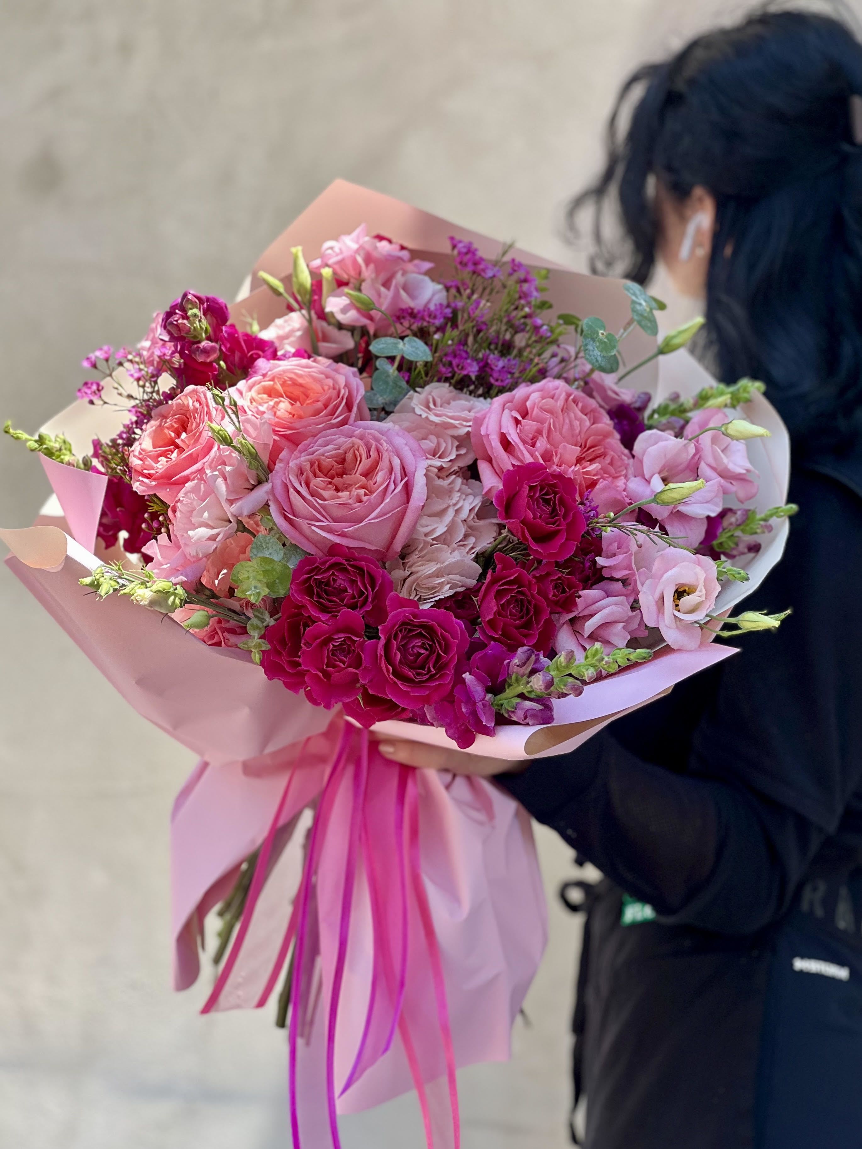 Berry + Blush - Berry + Blush - overflowing with shades of pink, cranberry, deep magenta, and rich purples. This bouquet blends the sweetness of berry tones with the depth of autumn hues, creating a look that’s both bold and romantic. Perfect for adding a pop of girly charm to the cozy season.