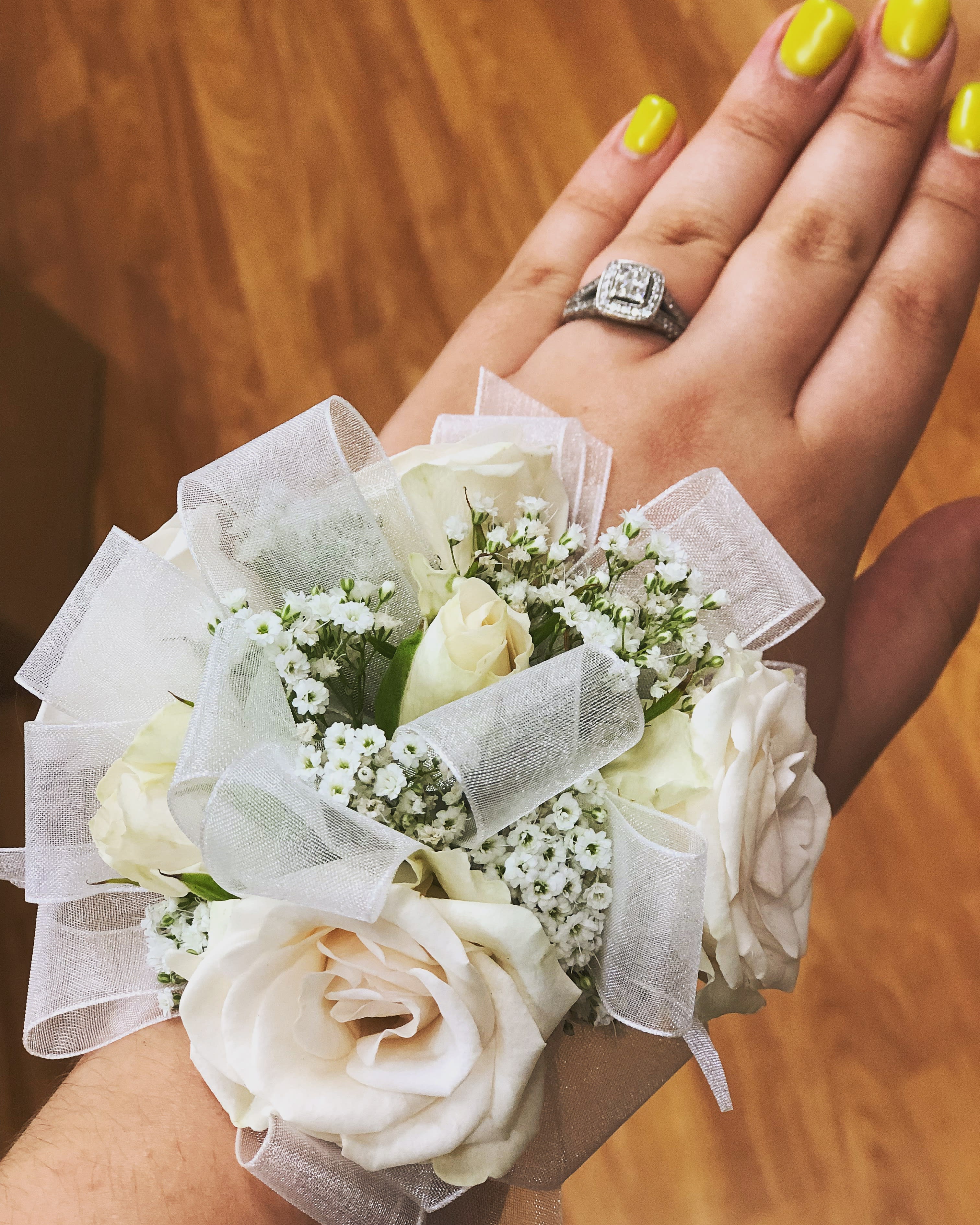 Corsages (Please Specify What Color is Desired) - PLEASE INDICATE WHAT COLOR RIBBON AND FLOWER IS WANTED IN THE SPECIAL INSTRUCTIONS