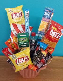 Big snacktime basket - The big snacktime basket is great for the guy in your life who flowers just won't work for, the snacker in all of us or just someone who needs a pick-me-up.