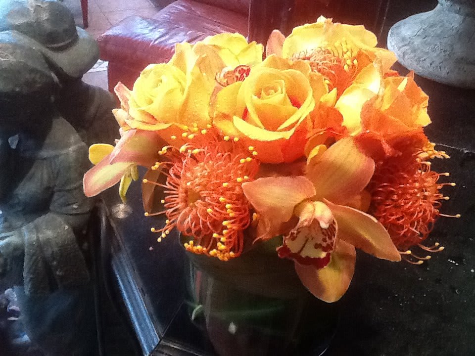 Chic and Cozy - A wonderfully lush fall arrangement. This chic look is great for almost any occasion.