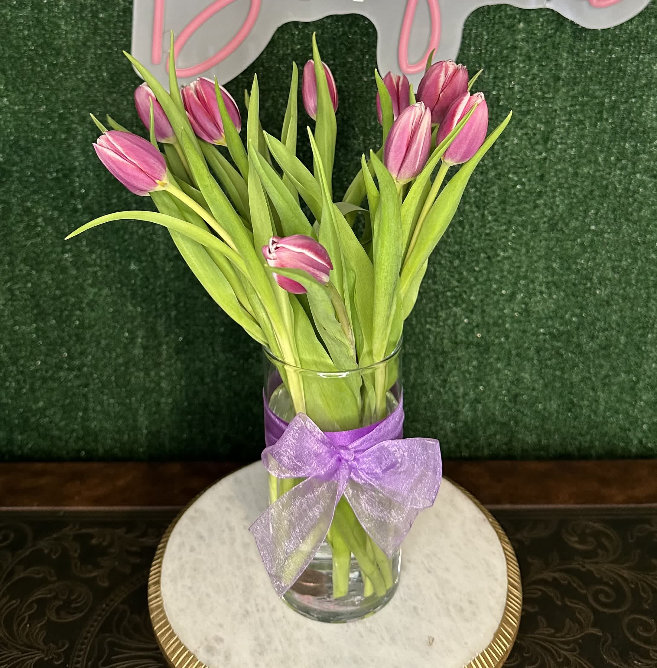 Tulips - Picture is a reference every arrangement would not be exactly the same.  Color Substitution may apply. 