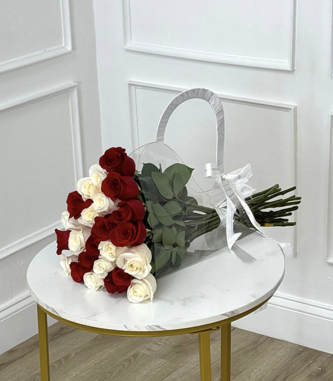 12 Mix of both  - Red and white roses   