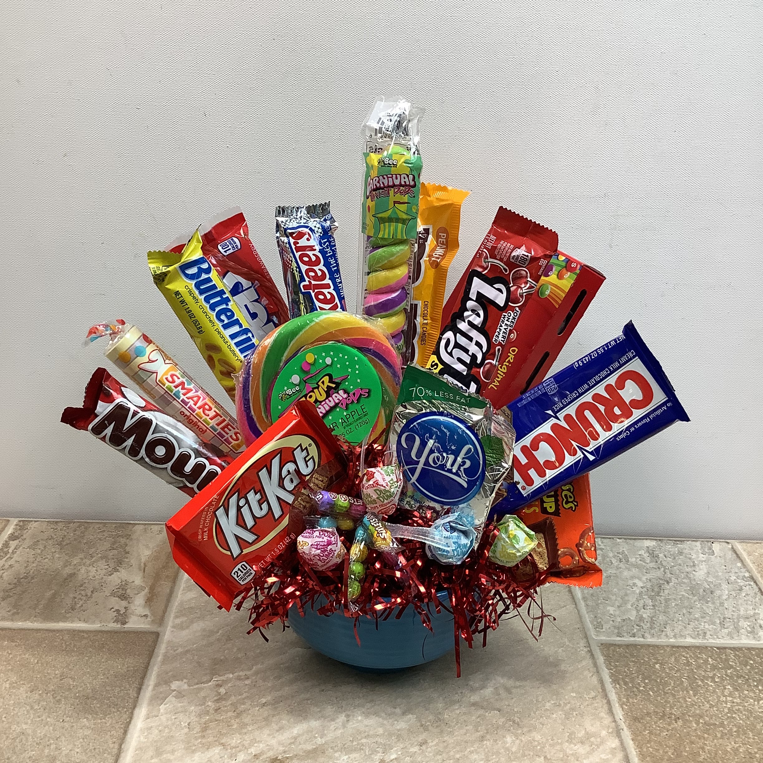 Candy Bouquet  - A bouquet of assorted candies and treats. This is perfect for any occasion and for any person. If you have a preference of candy types please leave us a note in the “florist instructions” upon check out. 