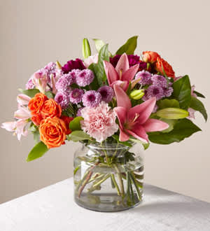 Fresh Picked Mix Bouquet  - Roses, Lilies, Stock and Carnations