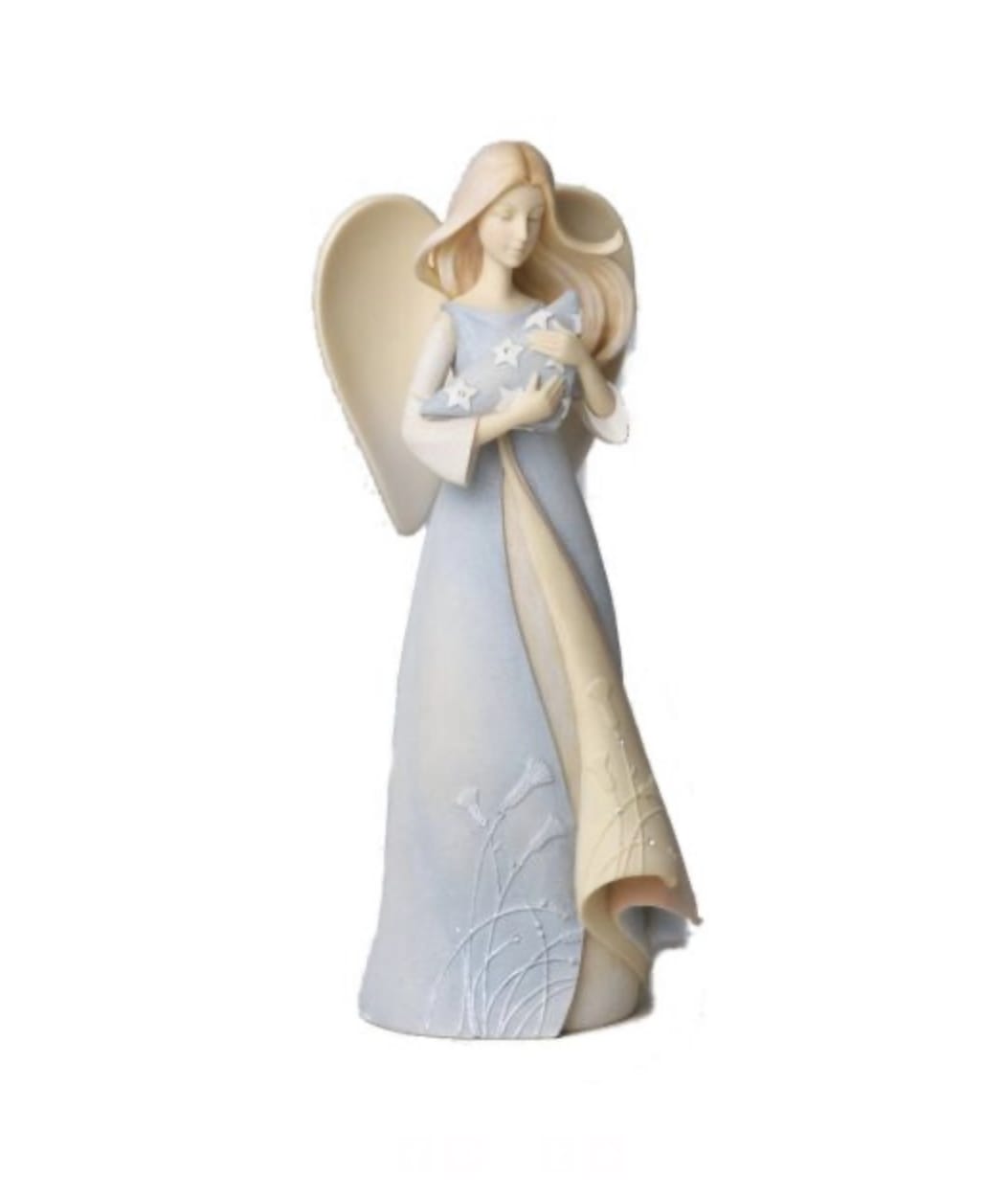 Veteran Memorial Angel - Message: "The brave never die, their courage nerves a thousand men - M. J. Savage" • Introduction: 2013 • Made of Stone Resin, Crystal Accents