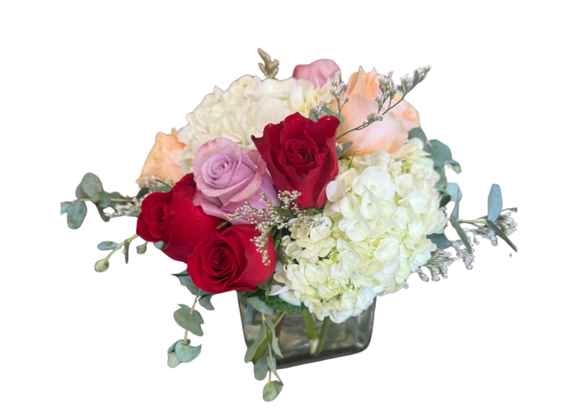 Sending Sweetness  - Beautiful, elegant &amp; simple design of hydrangeas and roses. 