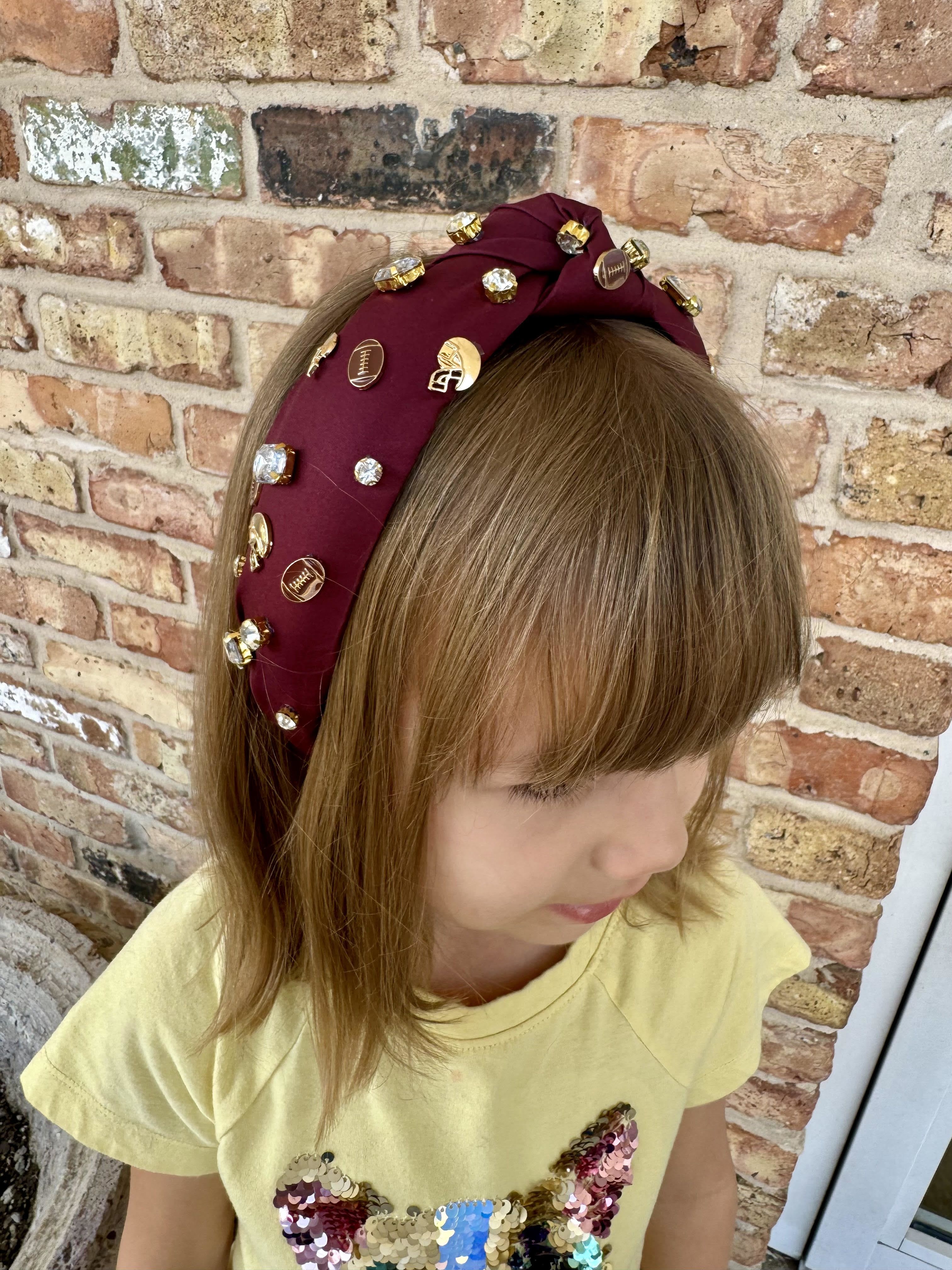 SCHOOL HEADBAND- MAROON - MICHELLE MCDOWELL  VICTORY VIBES HEADBAND ONE SIZE