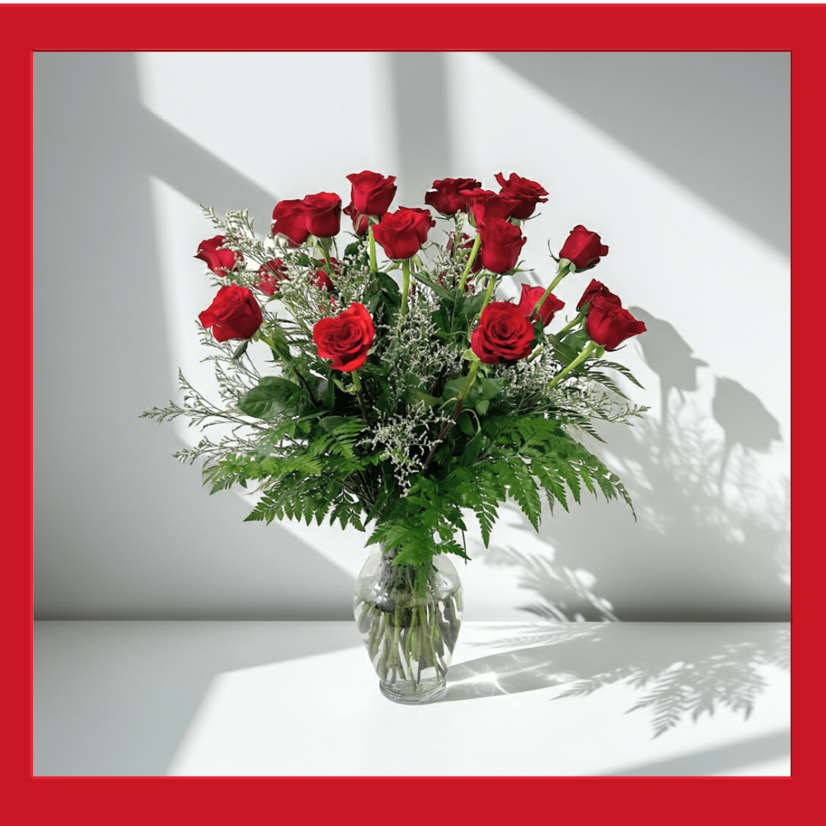 Two Dozen Roses with a Large Vase - Two dozen roses elegantly displayed in a large vase. Perfect for celebrating love, special occasions, or simply making someone’s day unforgettable.  Ballard Florist | Ballard Rose