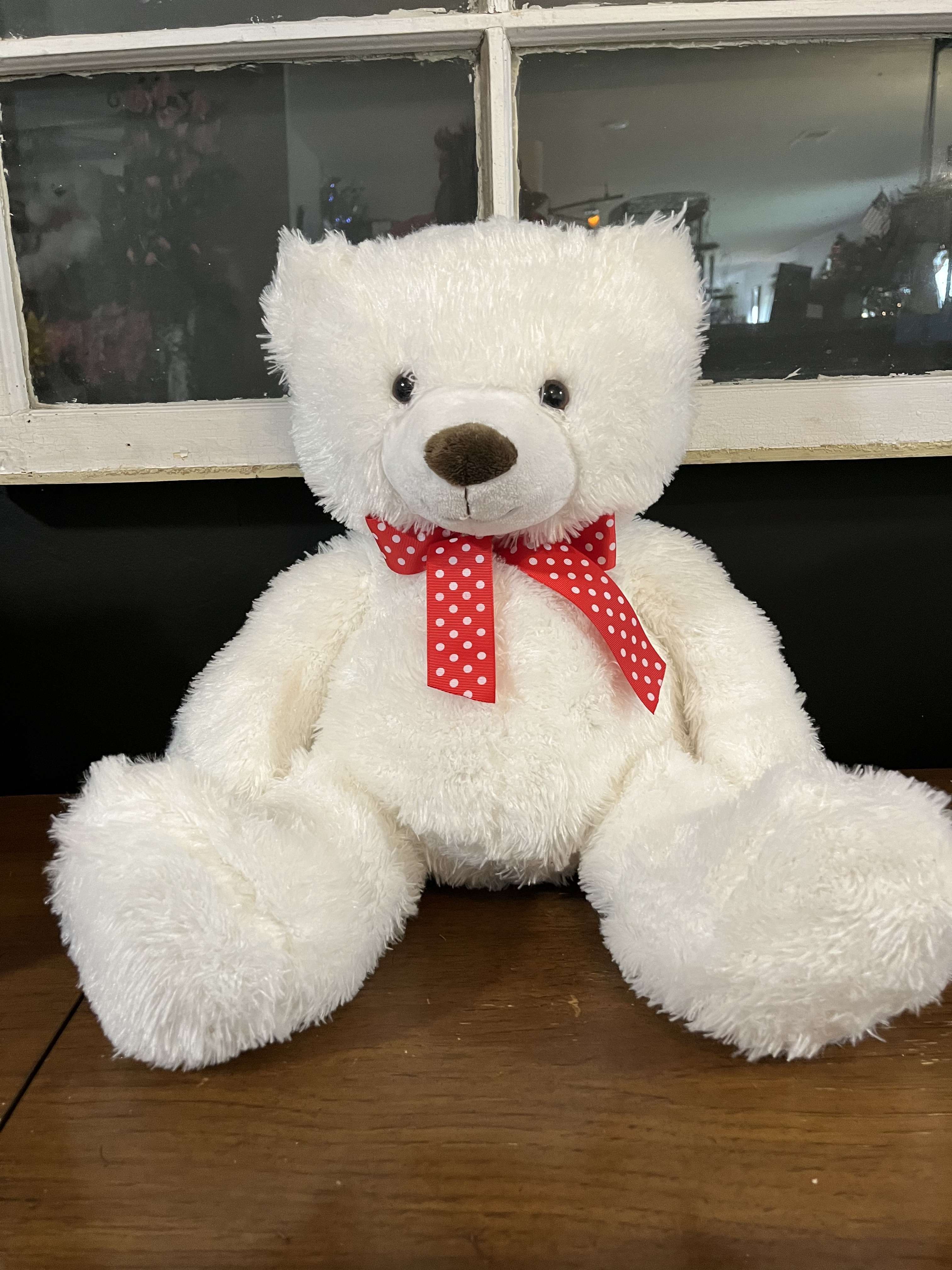 Large White Plush Teddy Bear - 24 in tall  Soft and Cuddly