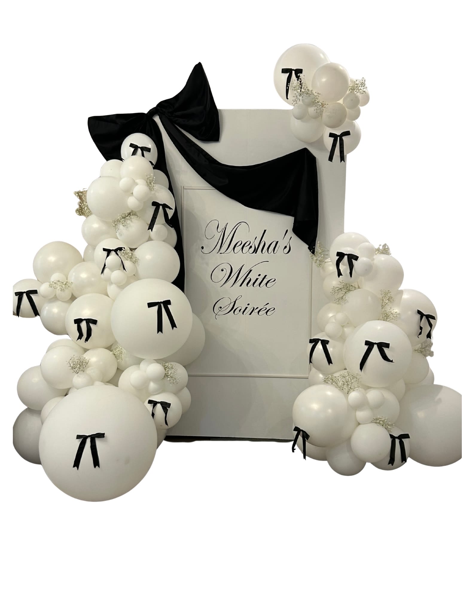 Square Wall Balloon Display  - This stunning 6ft wall comes complete with balloons and custom lettering.  Colors can be customized for any occasion.    