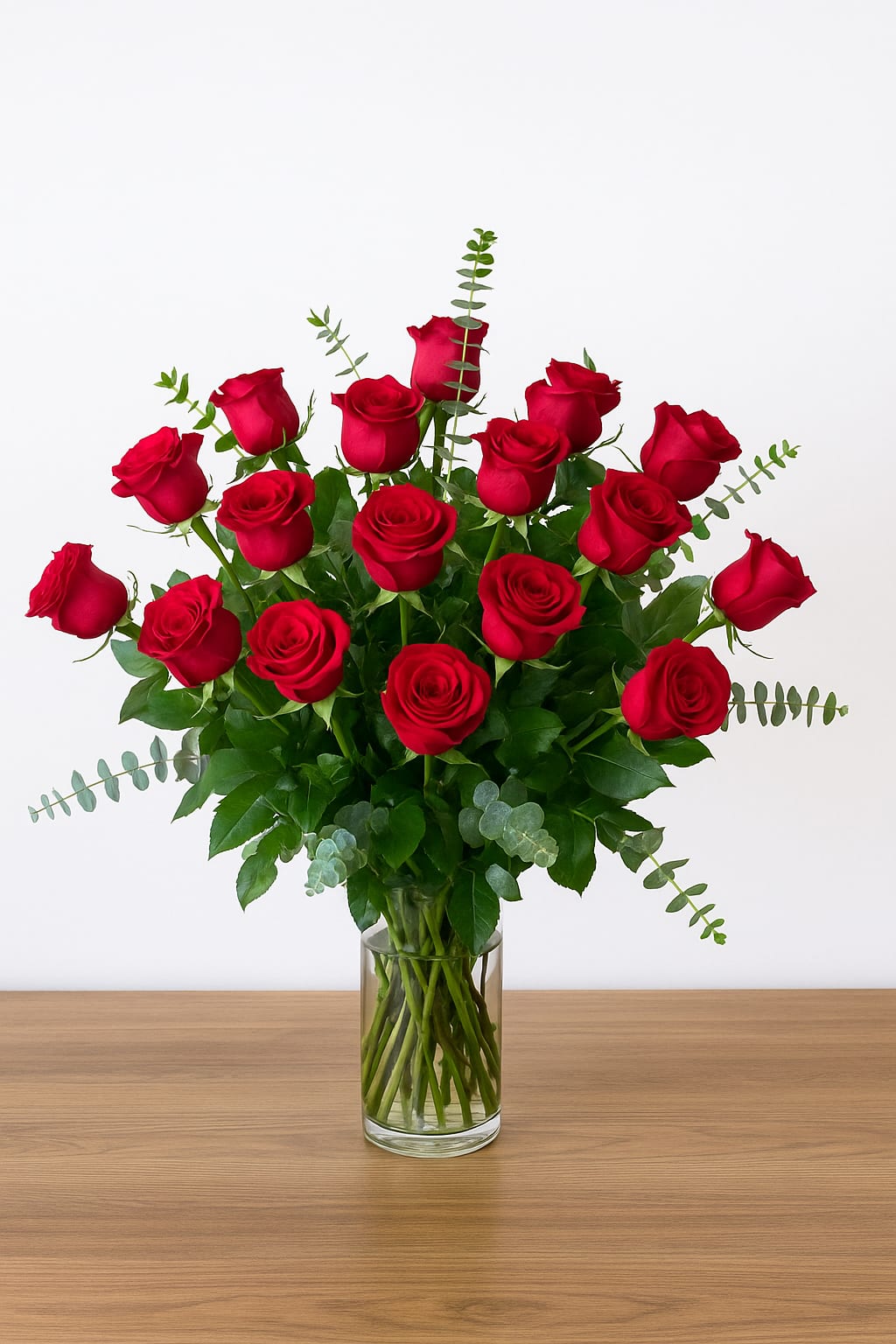 Polk Street Signature Red Roses - Make a lasting impression with our Polk Street Signature Red Roses, a stunning arrangement of twelve premium long-stemmed roses presented with timeless elegance. Each rose is hand-selected for its deep crimson hue and velvety petals — a true symbol of passion and love. Perfect for anniversaries, Valentine’s Day, or any romantic occasion, this bouquet captures the heart of classic beauty and local charm. (24 Roses Shown in Photo)