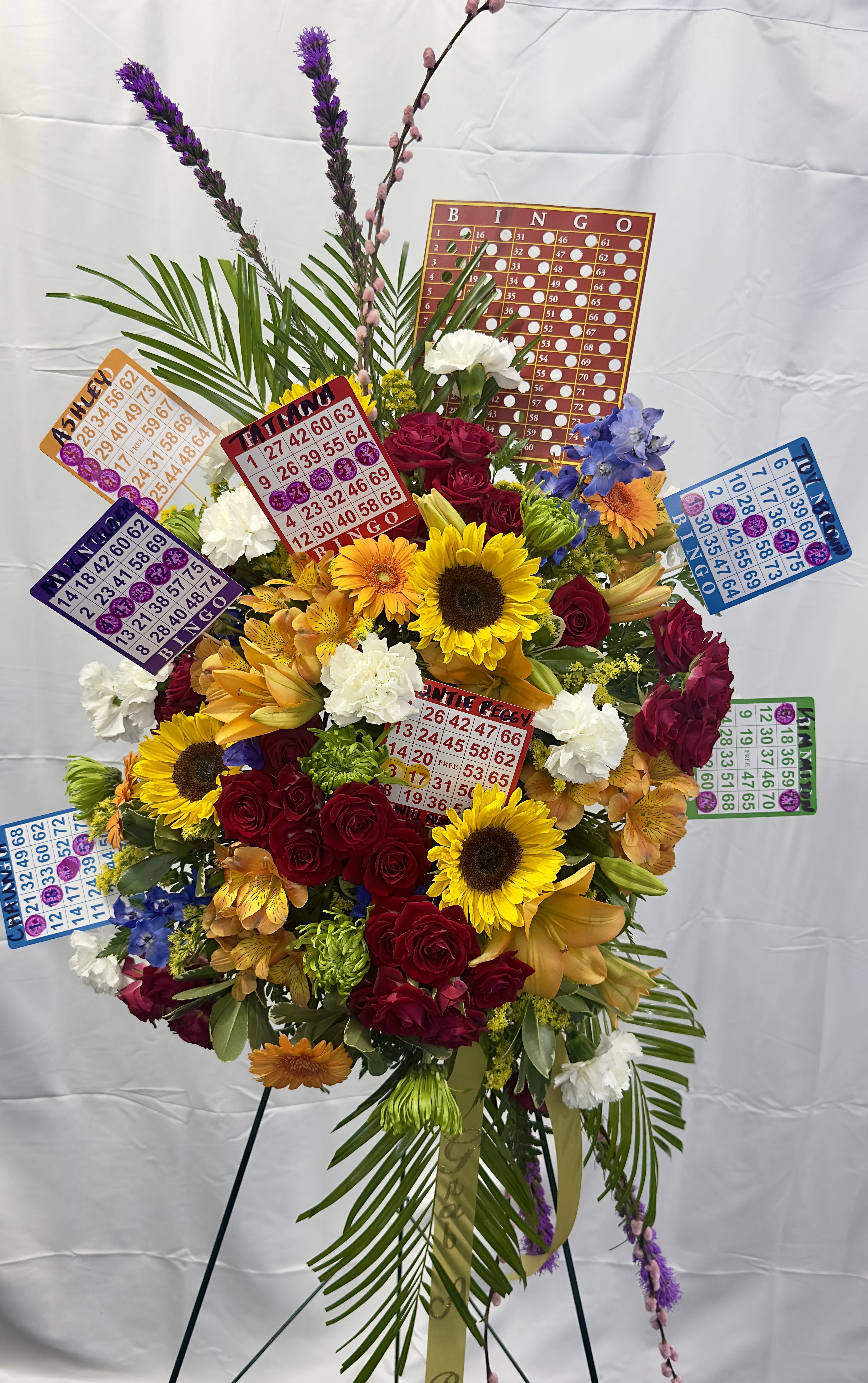 Personalized Tribute - Personalized Tribute standing spray (bingo, fishing, and additional person hobbies) 