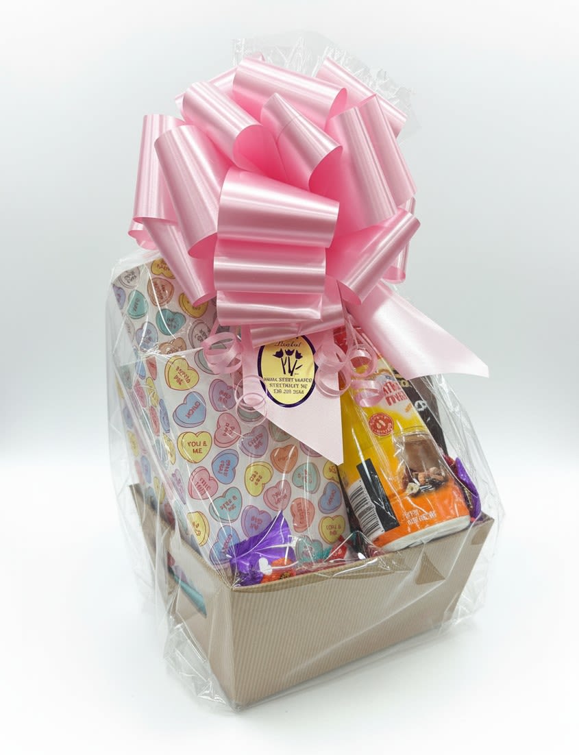 I Like You a Latte - Assorted Travel Mug with lid &amp; matching box; ground coffee, syrup, creamer, &amp; candy