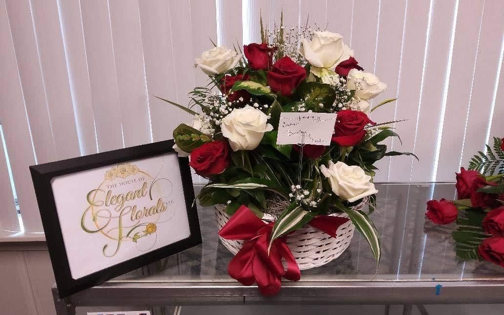 Rose Dish Garden  - This is a great Plant Arrangement for any setting. Your color choice for roses.