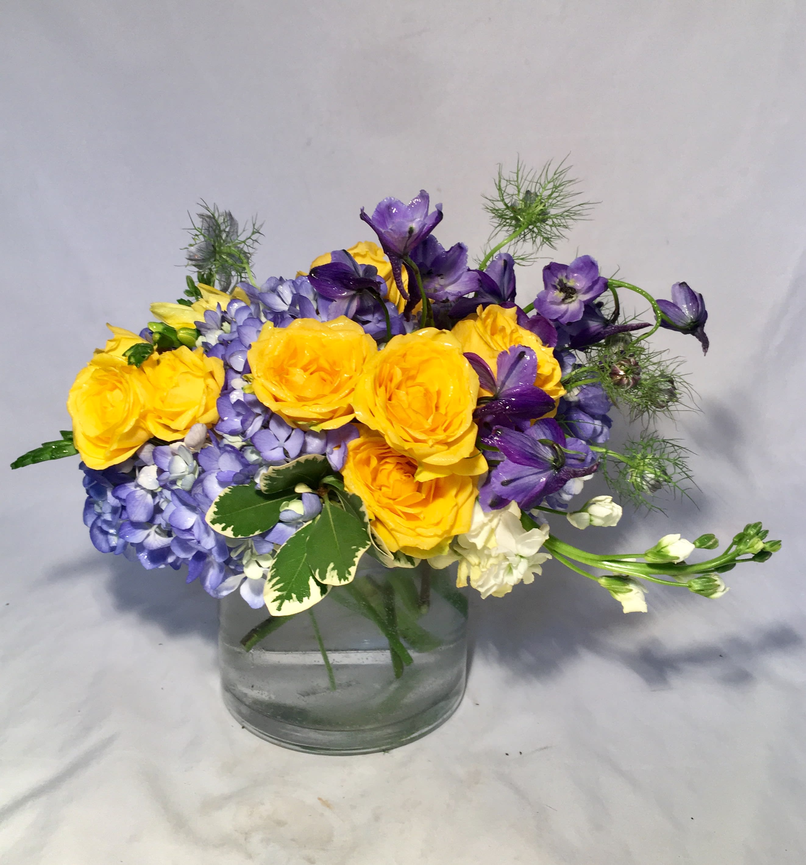 Brewers On Deck! - A Brewtiful assortment of yellow and blue blooms perfect for the Brewers fan in your life!