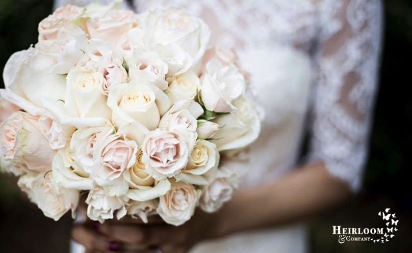 Old School Hollywood  - Bridal bouquet that is soft, elegant, and charming. The mix of premium garden roses, spray roses, and vendela roses make this bouquet nothing short of extraordinary.