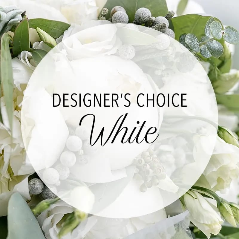 Designer's Choice - White - Simple and elegant is all we have to say about this arrangement!  (flowers will vary from that seen in picture)