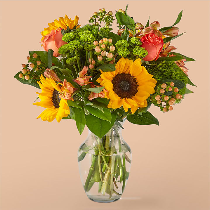 Green bouquet  - Green and yellow flowers 