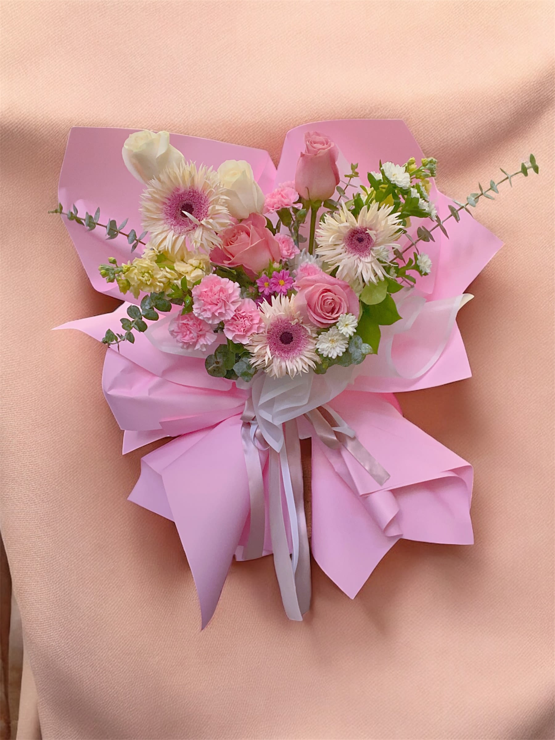 Pink Celebration butterfly shaped bouquet  - Pink Celebration butterfly shaped bouquet 