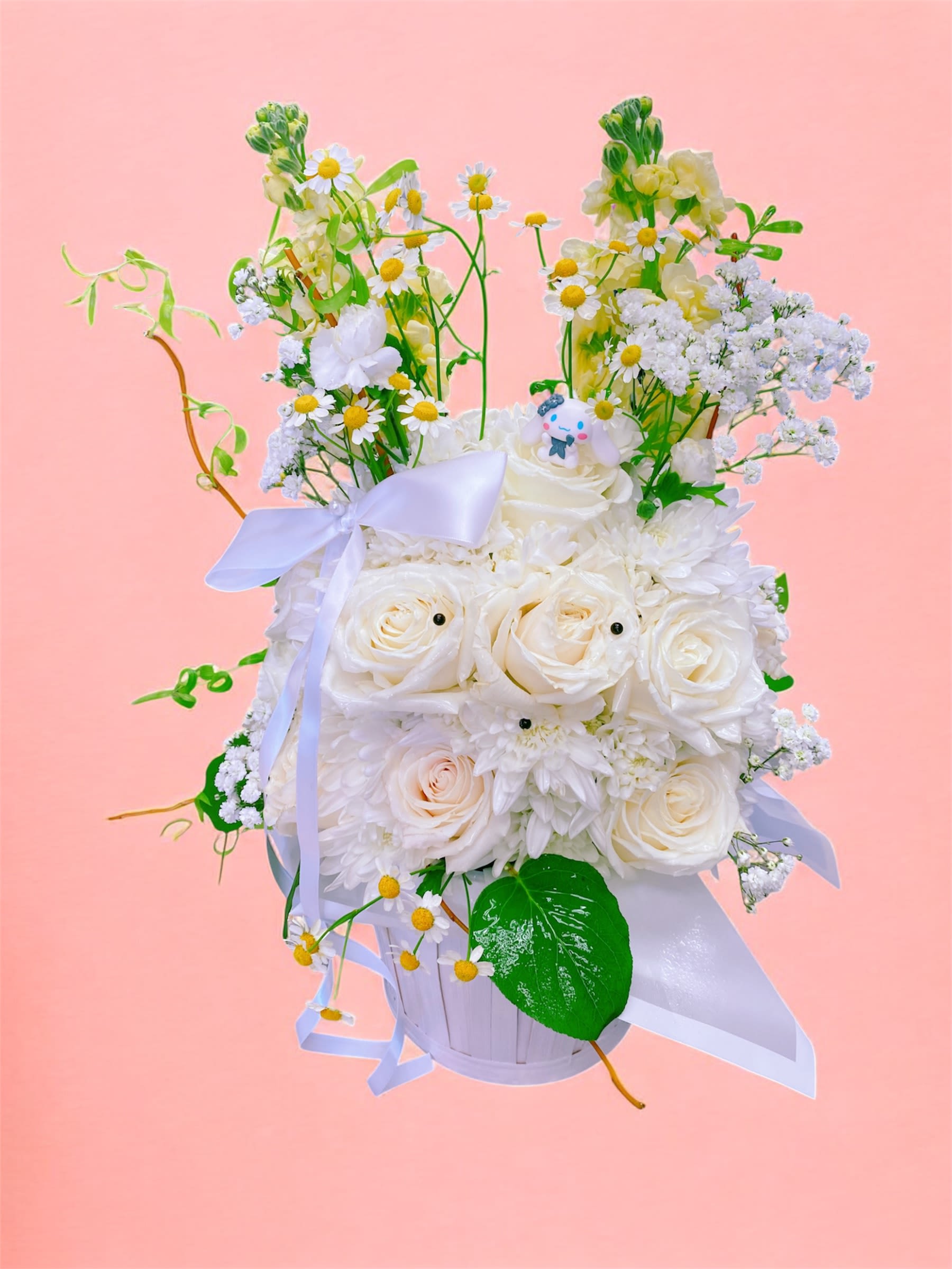 White rabbit centerpiece  - White rabbit centerpiece