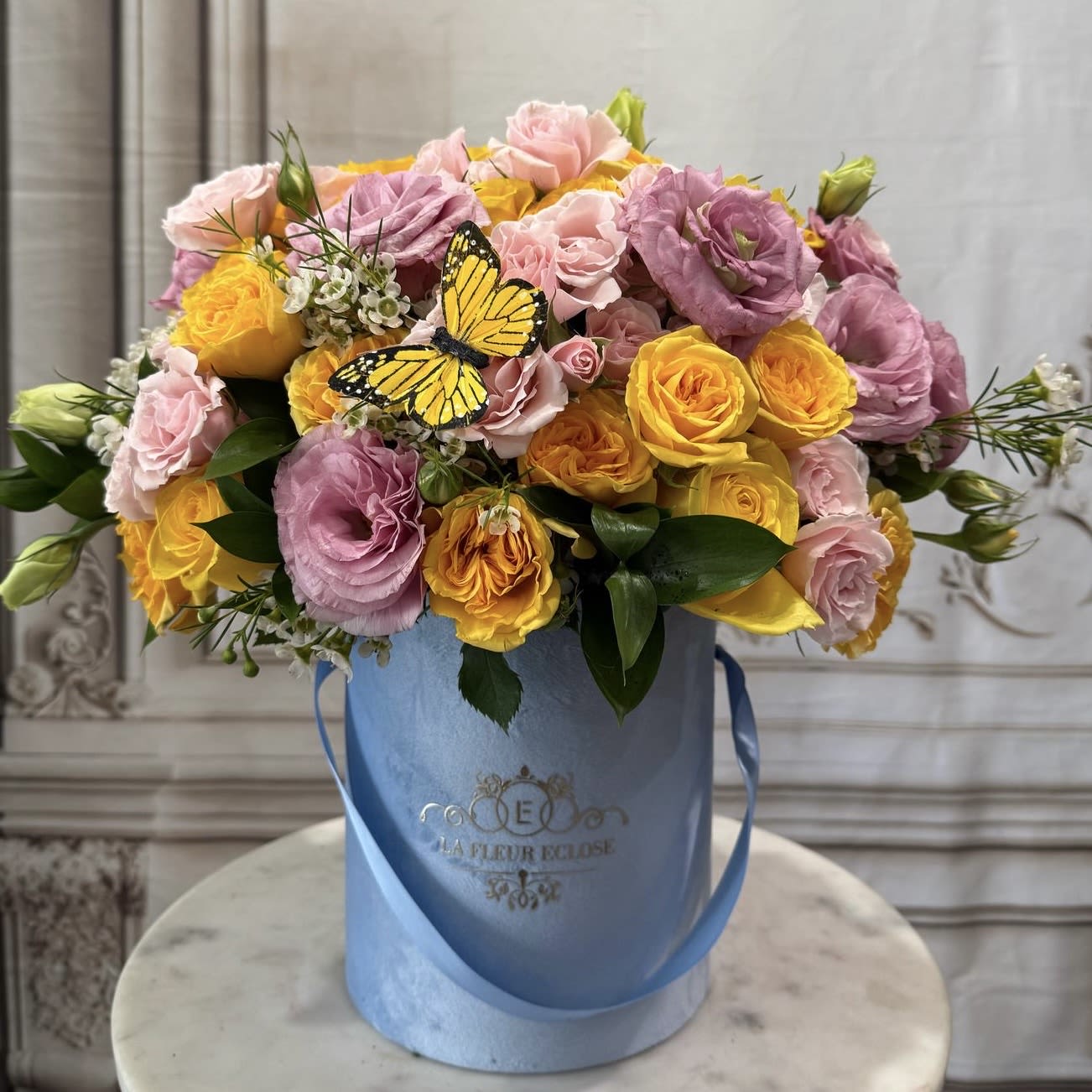 Elysian Blooms - Mini blue velvet box