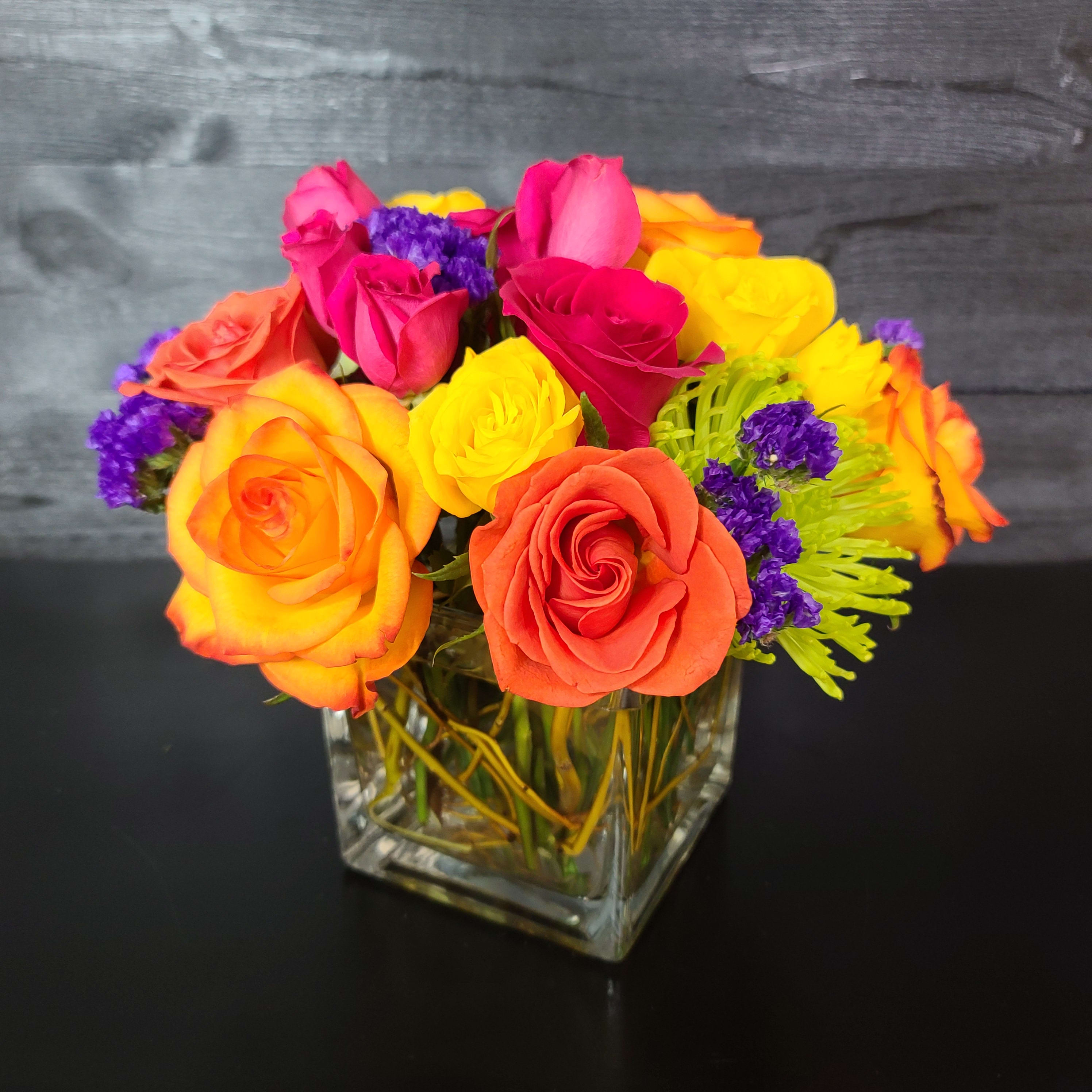 Bright Morning Deluxe  - Summer color fun with roses and other blooms. 