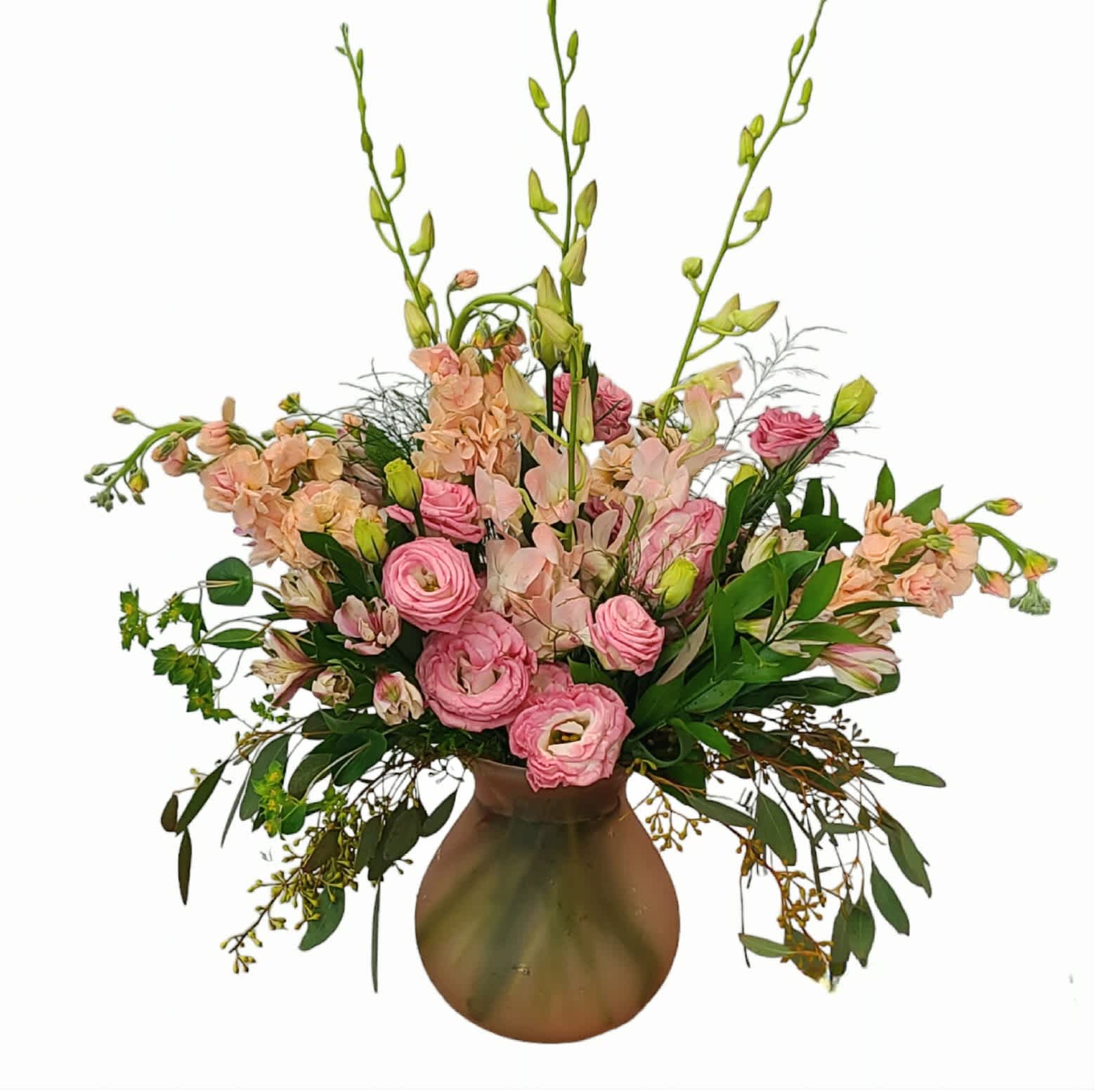 curated blooms - Try our one of a kind masterpieces. Nature inspired elements with a variety textures, styles, colors, and scents. These blooms are often from all around the world.  Due to circumstances, our product availability changes frequently. Should you desire a particular flower,  PLEASE CALL US to check for availability.  For specific colors, please mention on the "special instructions" tab.