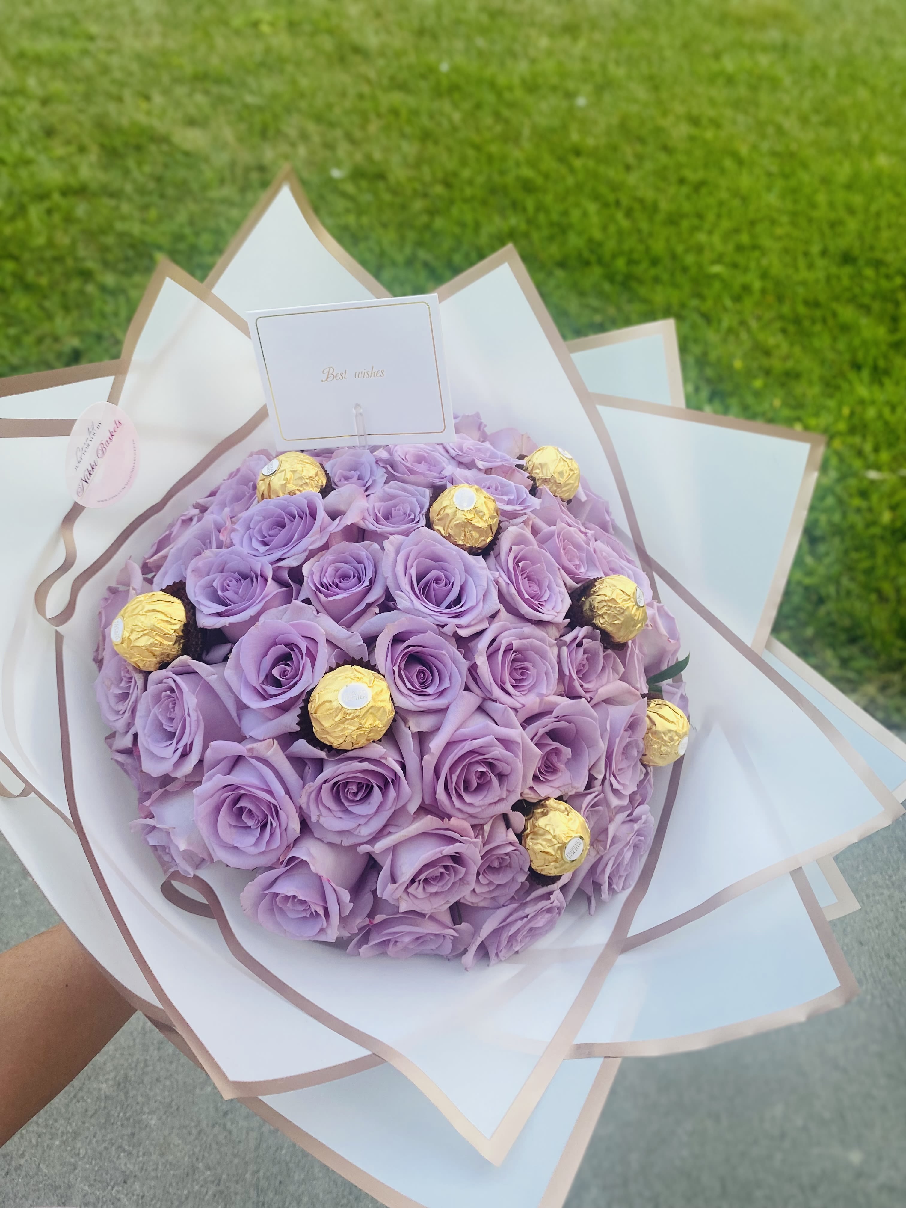 Purple Rose Bouquet - Purple tone may change depending on availability