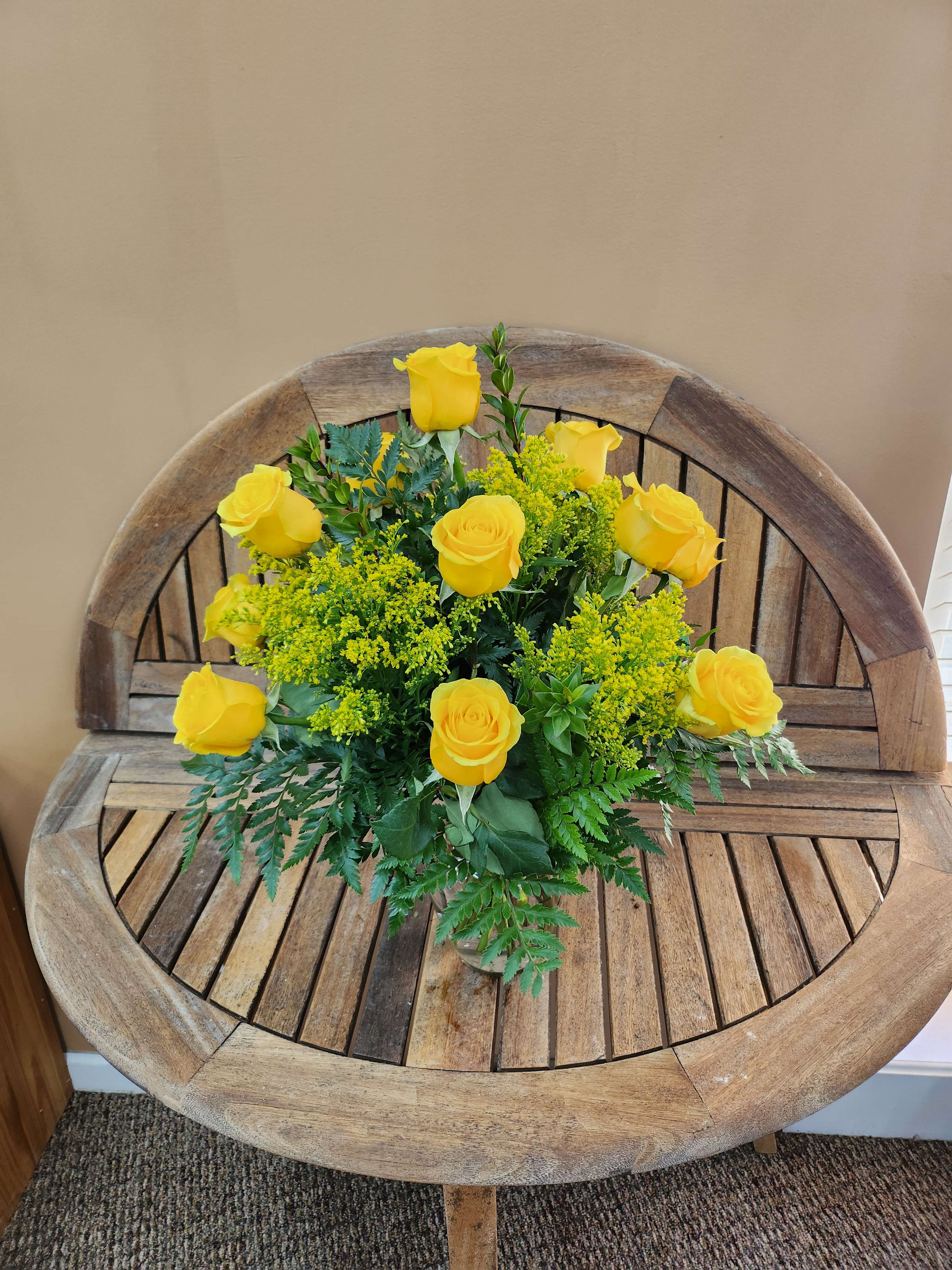 Dozen Yellow Roses - 1 Dozen Yellow Roses