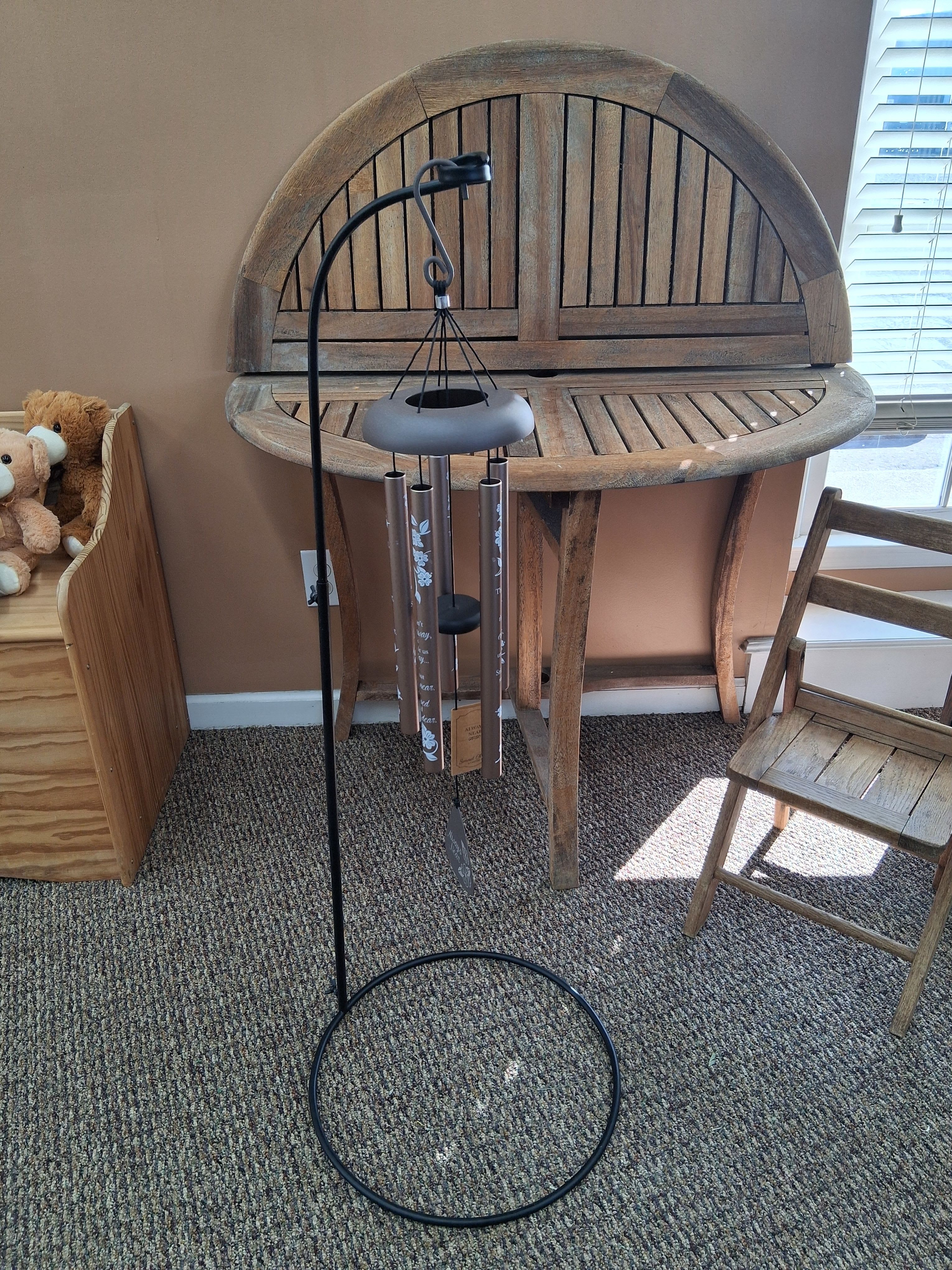 Always Near Wind Chime Silhouette - 30" windchime on a stand.