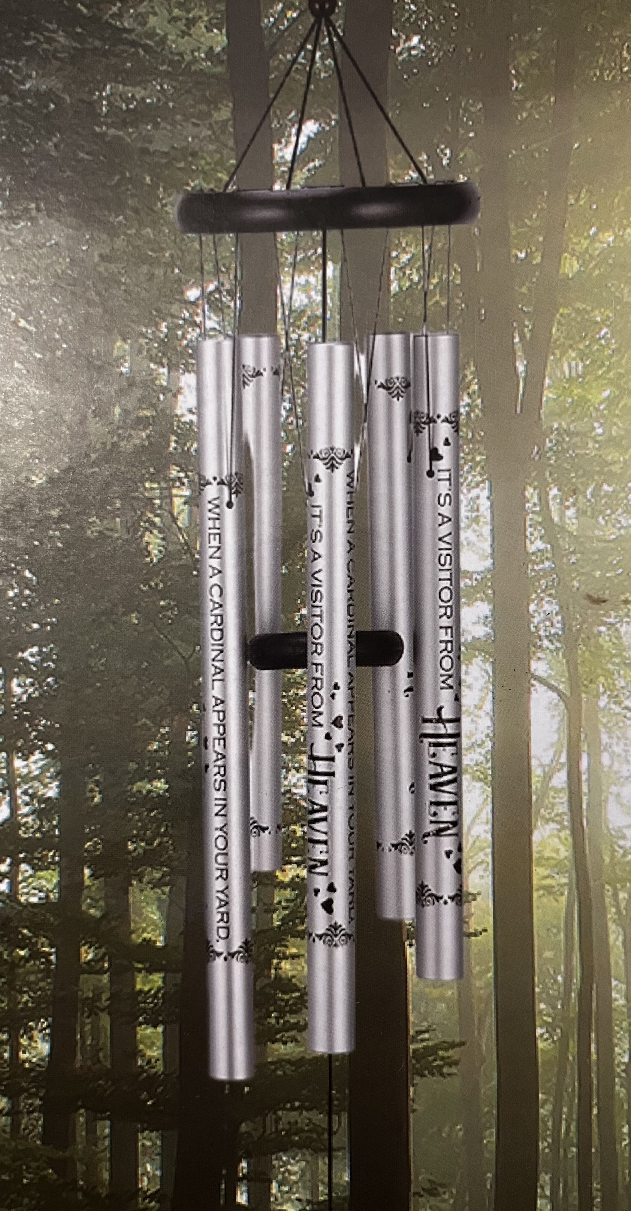  Cardinal Wind Chime  -  Sympathy Wind Chime 40 inches. 
