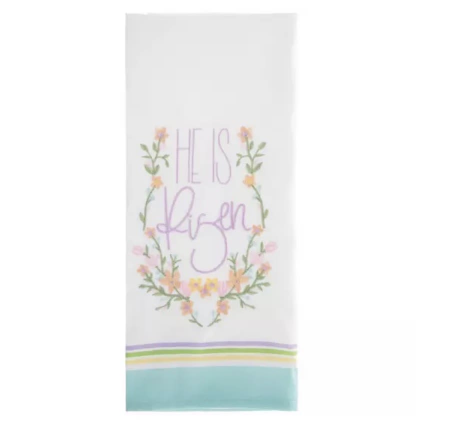 He Is Risen Kitchen Towel - Decorate for the Spring/Easter with this beautiful kitchen towel