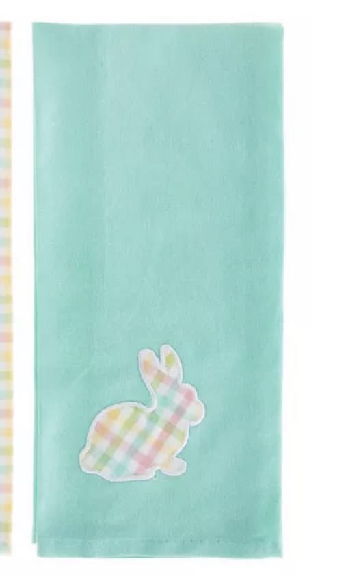 Plaid Bunny Kitchen Towel - Cute kitchen towel