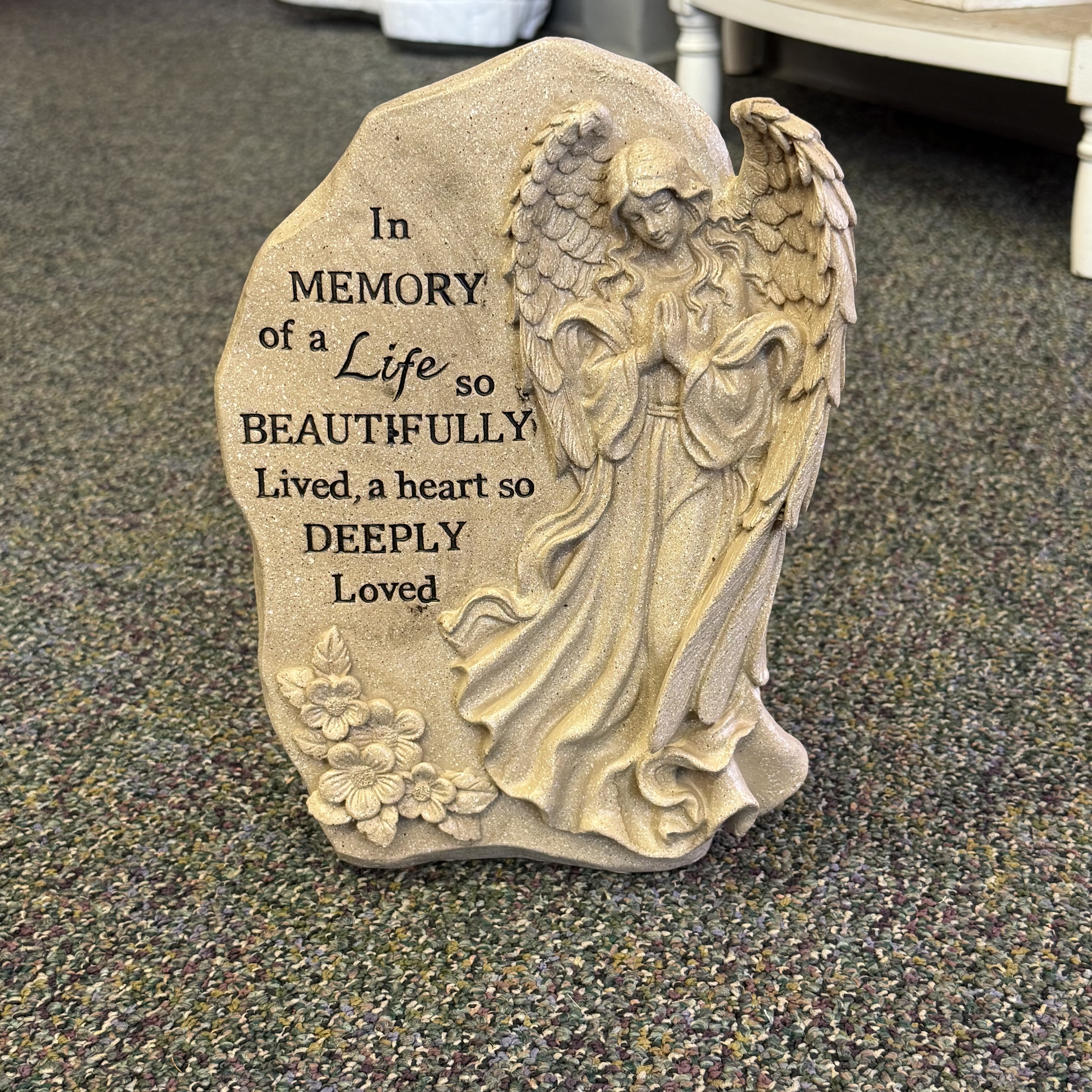 Memory Angel Plaque - In Memory of a Life so BEAUTIFULLY Lived, a heart so DEEPLY Loved