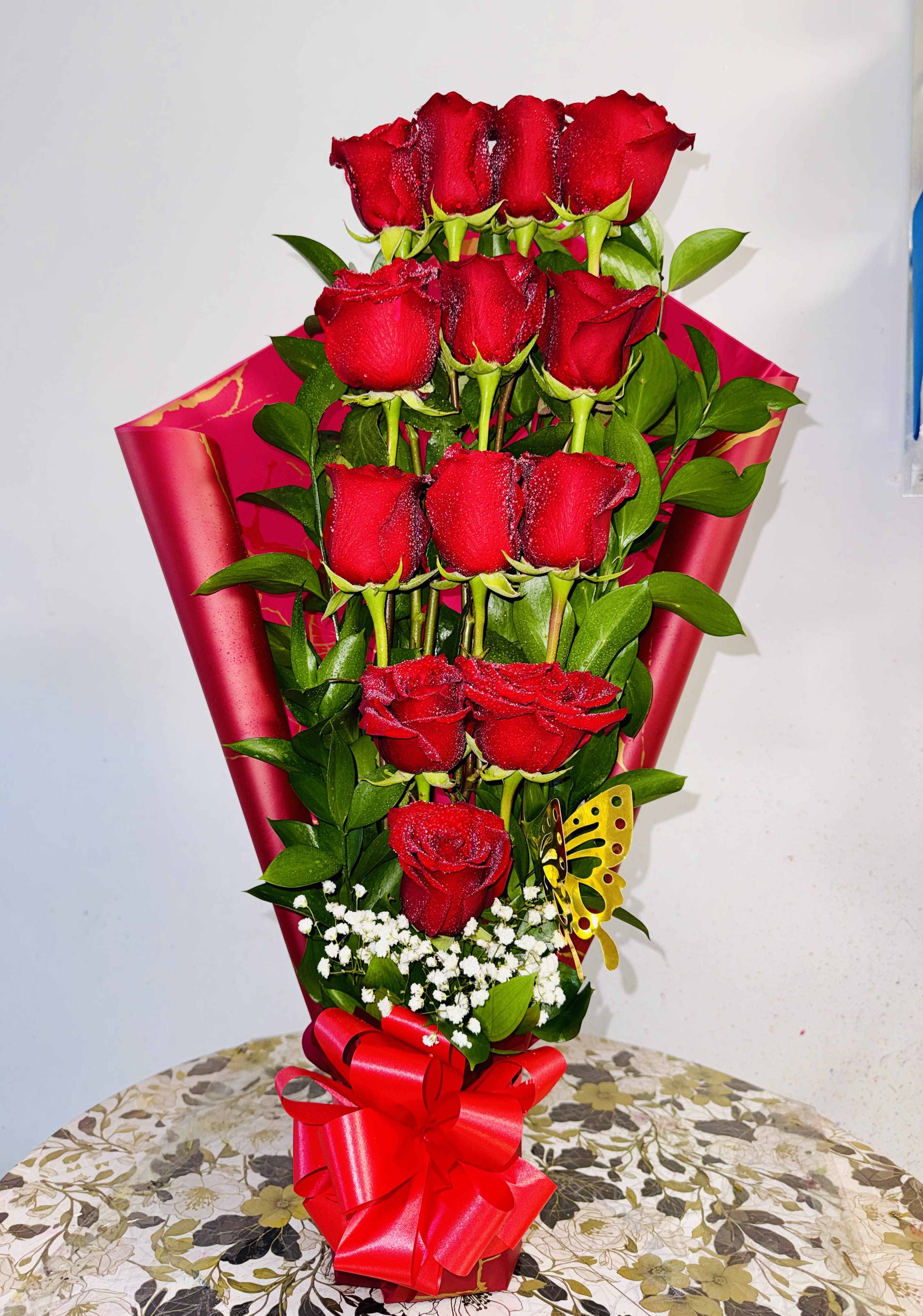 12 Roses of Love - Elevate their Valentine’s Day with our Luxe Botanica arrangement — a premium, elegant floral design crafted to impress. Fresh blooms, rich colors, and a luxurious finish make it the perfect gift to express love in a grand way. Same‑day delivery available.#ValentinesDay #LuxuryFlowers #LoveGift #RomanticSurprise #ILoveYou