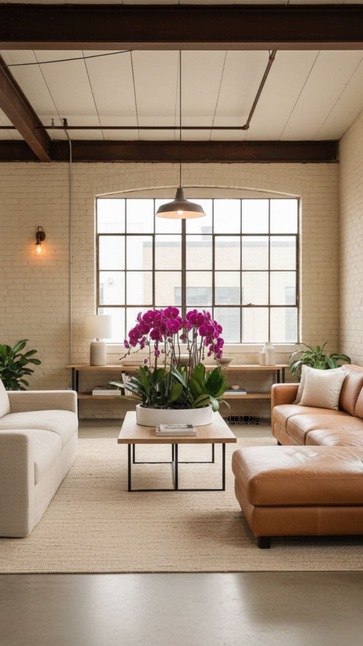 Purple Orchid Flower Same Day - A high quality Ten purple flower orchids arrangement with a vase 19.5" D X 4" T. An orchids arrangement deliver for any occasion design with fresh natural real beautiful Phalaenopsis cascade orchids plants minimalist decor.