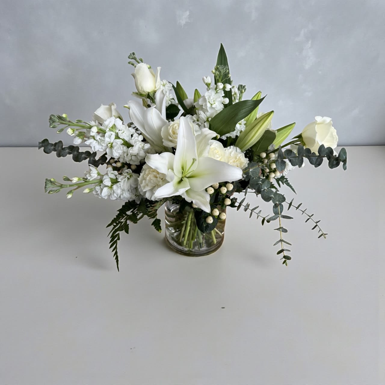 Love and Peace  - When you want to send love and peace, this all white beauty does the trick.