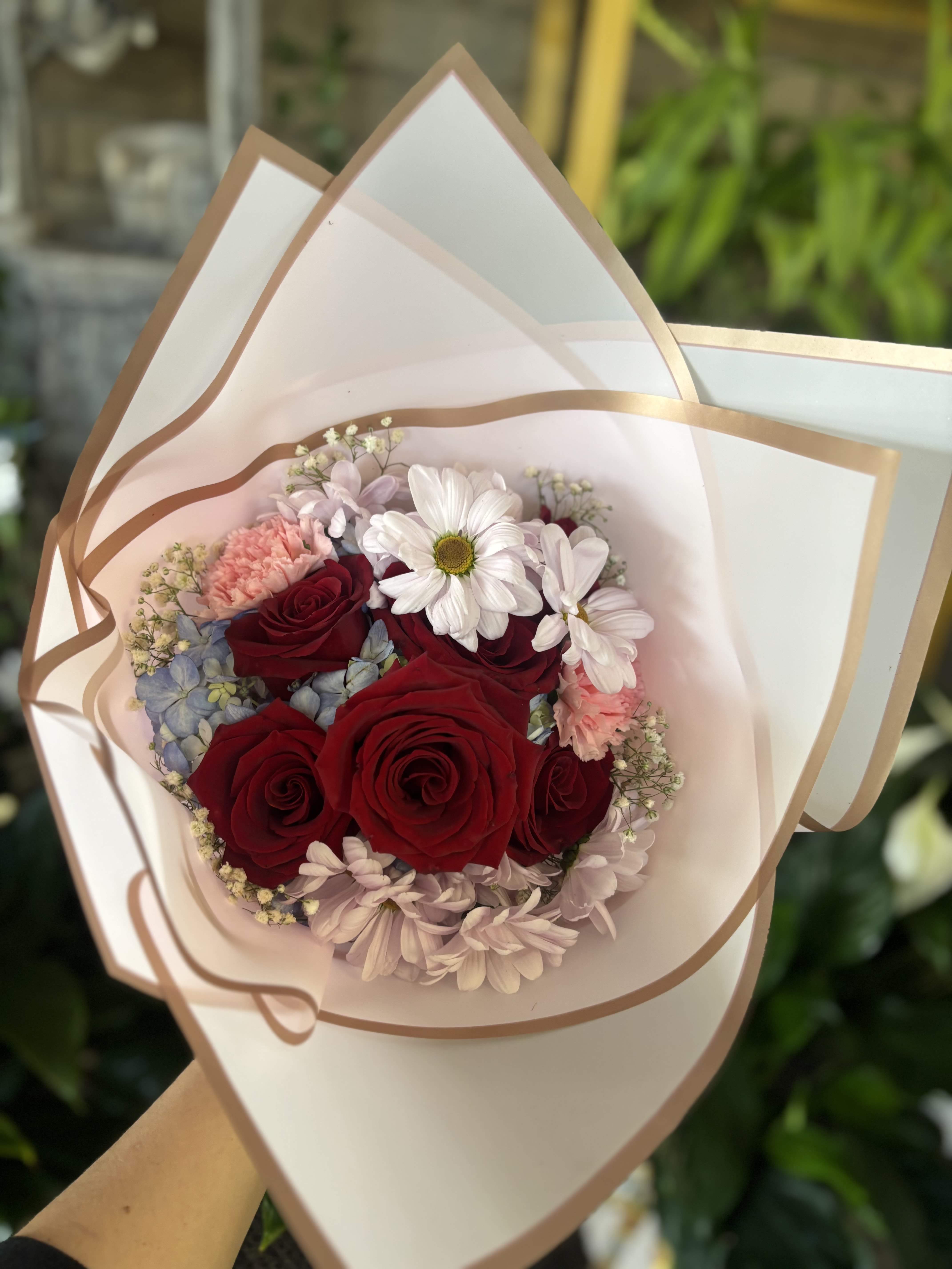 Floral Bouquet  - Fresh flowers in wrapping 