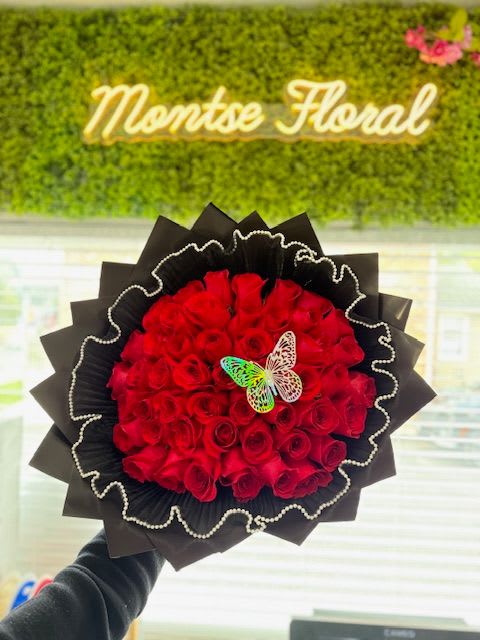 Black and red -  50 ROSES  