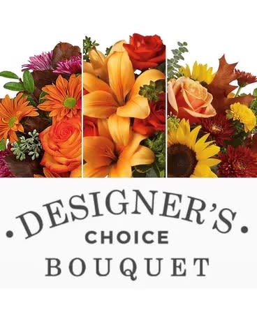 Fall Themed Designer's Choice - A fall themed bouquet curated by one of our floral designers! Feel free to request any specifics you'd like included in Special Instructions.