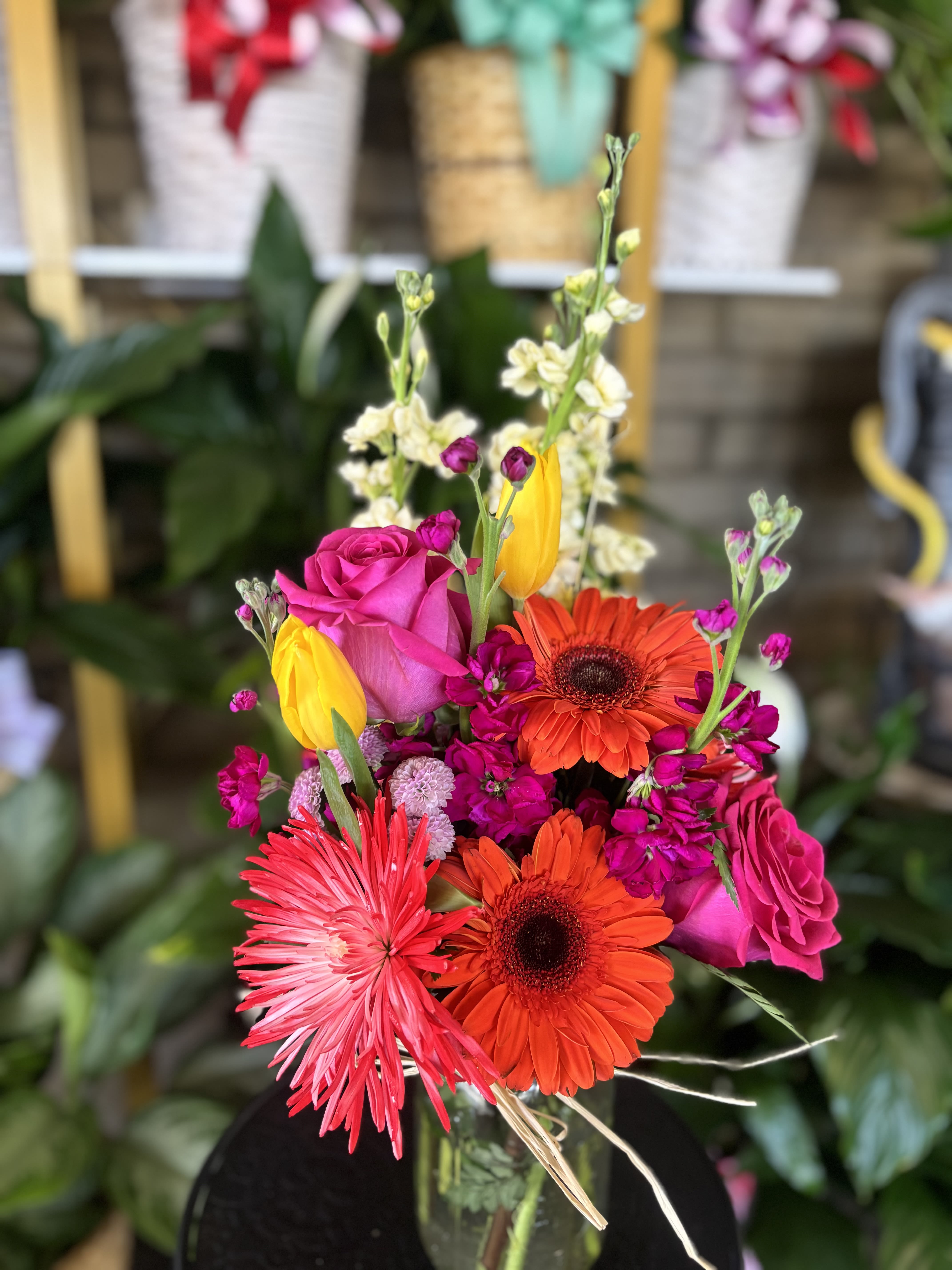 Orange Gerber  - Fresh flowers in vase 
