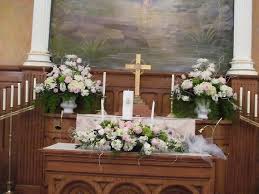 Church Flowers - Church Flowers include (2) large vases or white plastic urns that show like white milk glass for the alter in white 