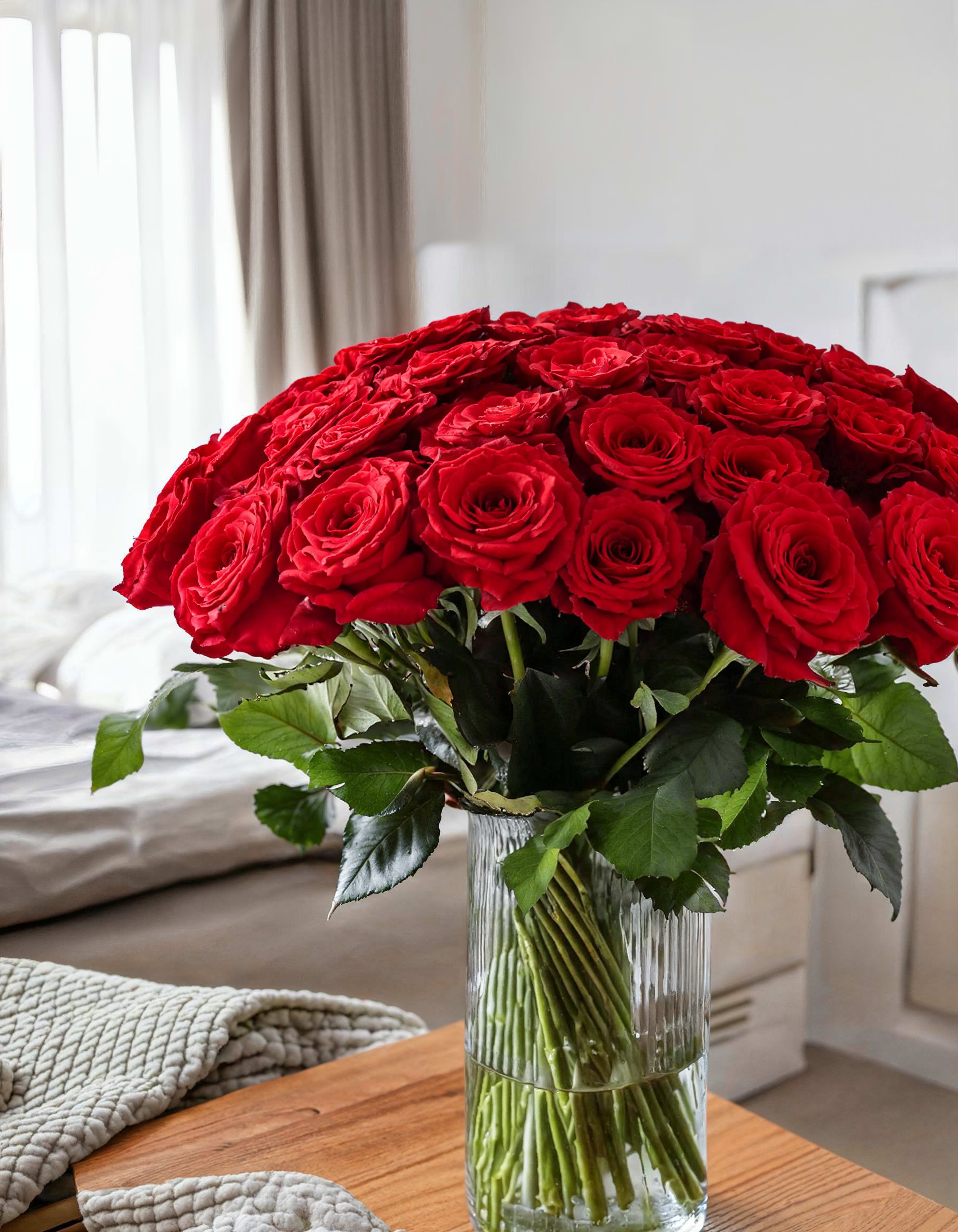 The Intrigue - Red roses are the embodiment of love and spiritual attraction, given to a loved one roses will find their way into their heart and bring happiness and joy there. Do not forget that red is the color of success, which means that it will be appropriate and pleasant to present.