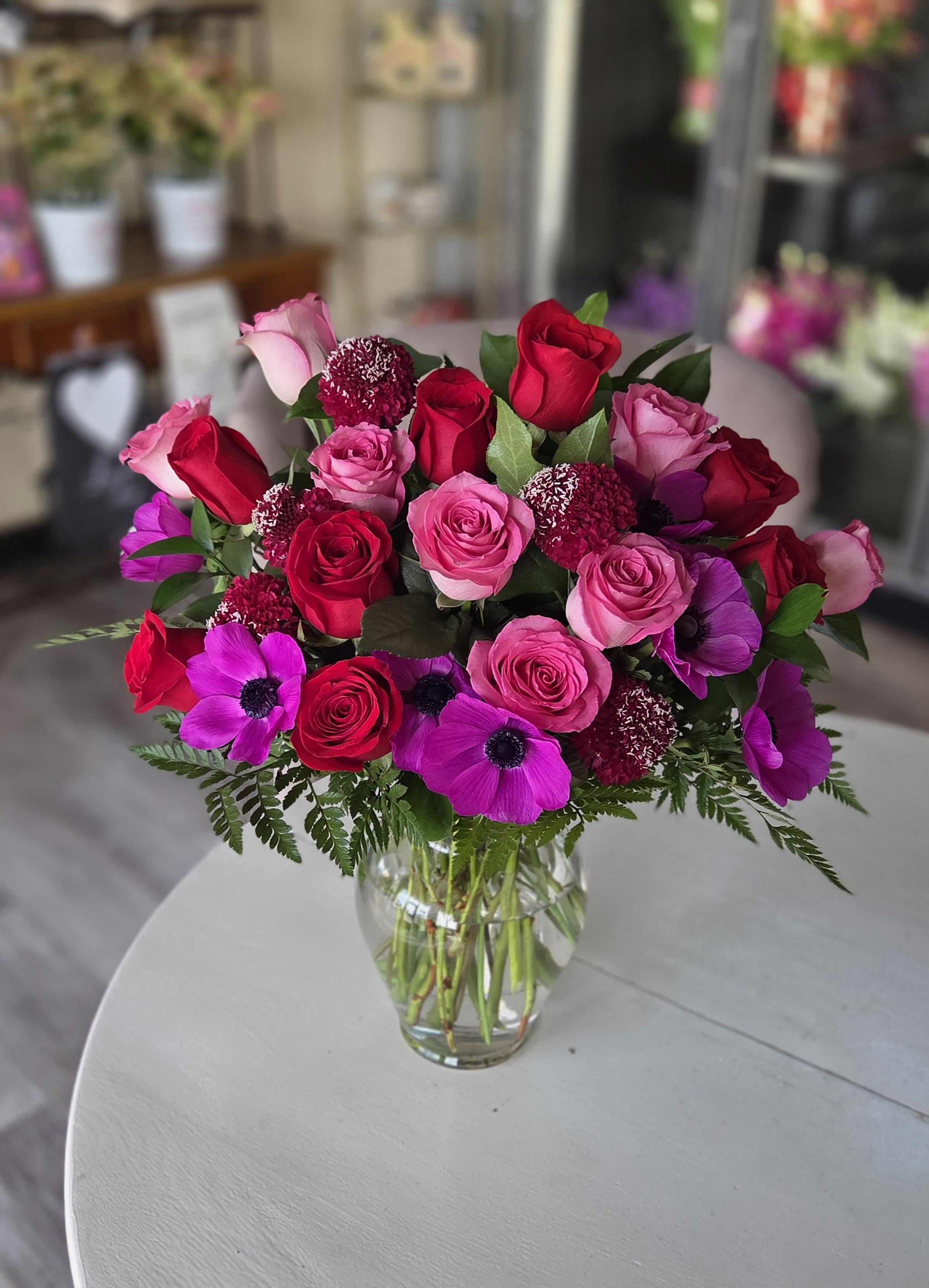 Truly Adored by BloomNation™ - Truly Adored by BloomNation™ is the romantic gift for Valentine's Day or Anniversary.   APPROXIMATE DIMENSIONS: 16" H X 13" W
