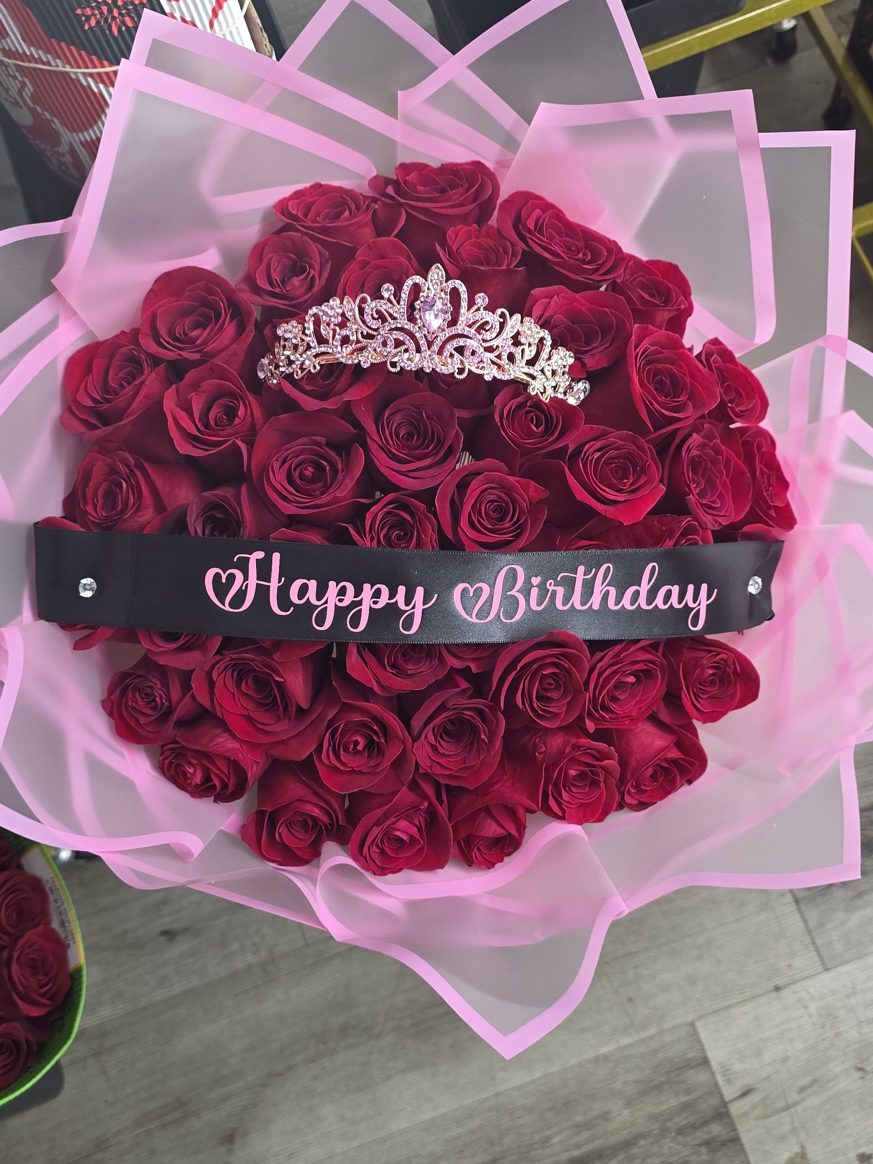 Ramo de 50 rosas - Hermoso ramo grande de rosas premium de 50 rosas rojas para tu persona favorita  
