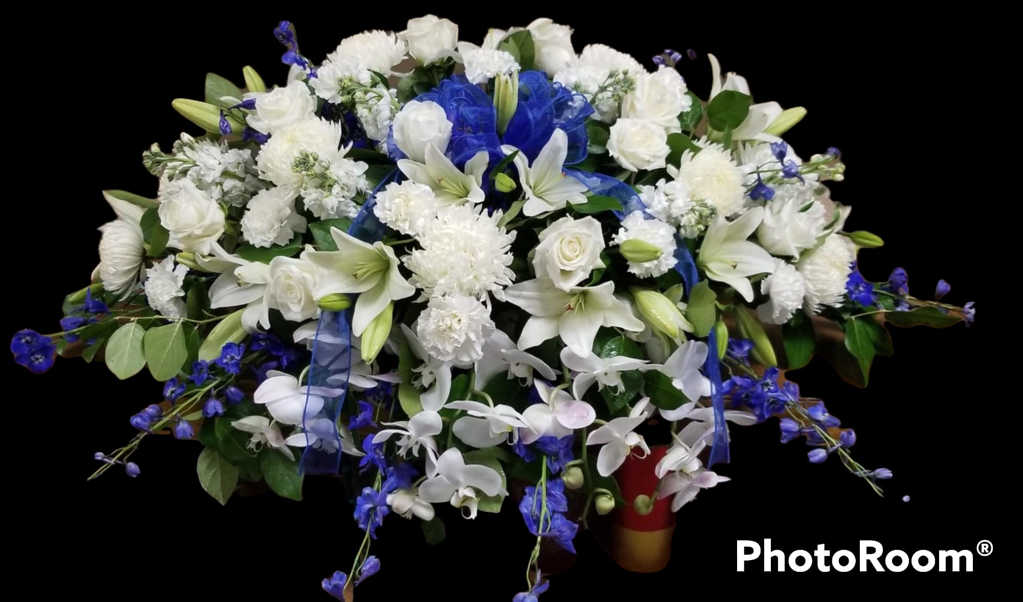 Guiding Light - Blue and white Half an elegant Casket 