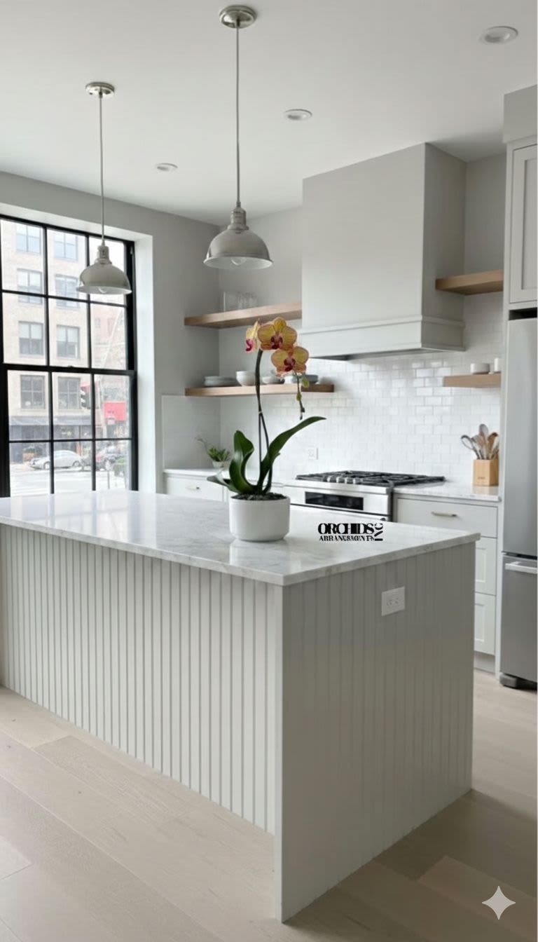 Peach Phalaenopsis Orchid Arrangement – Elegant Home Décor - Same Day Delivery Single Phalaenopsis Cascade Peach Orchids Arrangement with a vase 7" D X 5" T. 