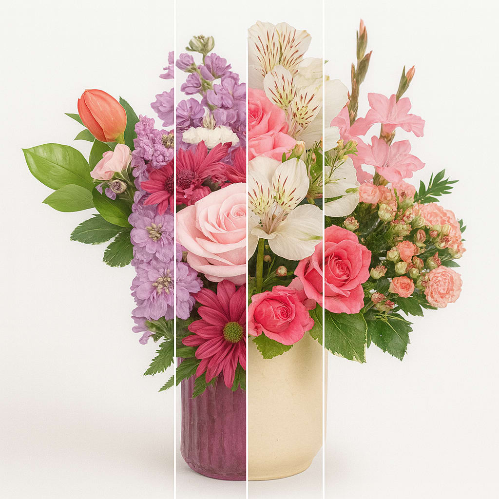 Pink Florist’s Choice - Uncertain what to send? Need a quick delivery? Allow our expert floral designers to create a beautiful arrangement that expresses your message.  Simply select one of the size options and our florist will thoughtfully design a unique arrangement with the freshest available florals in a coordinating container.!