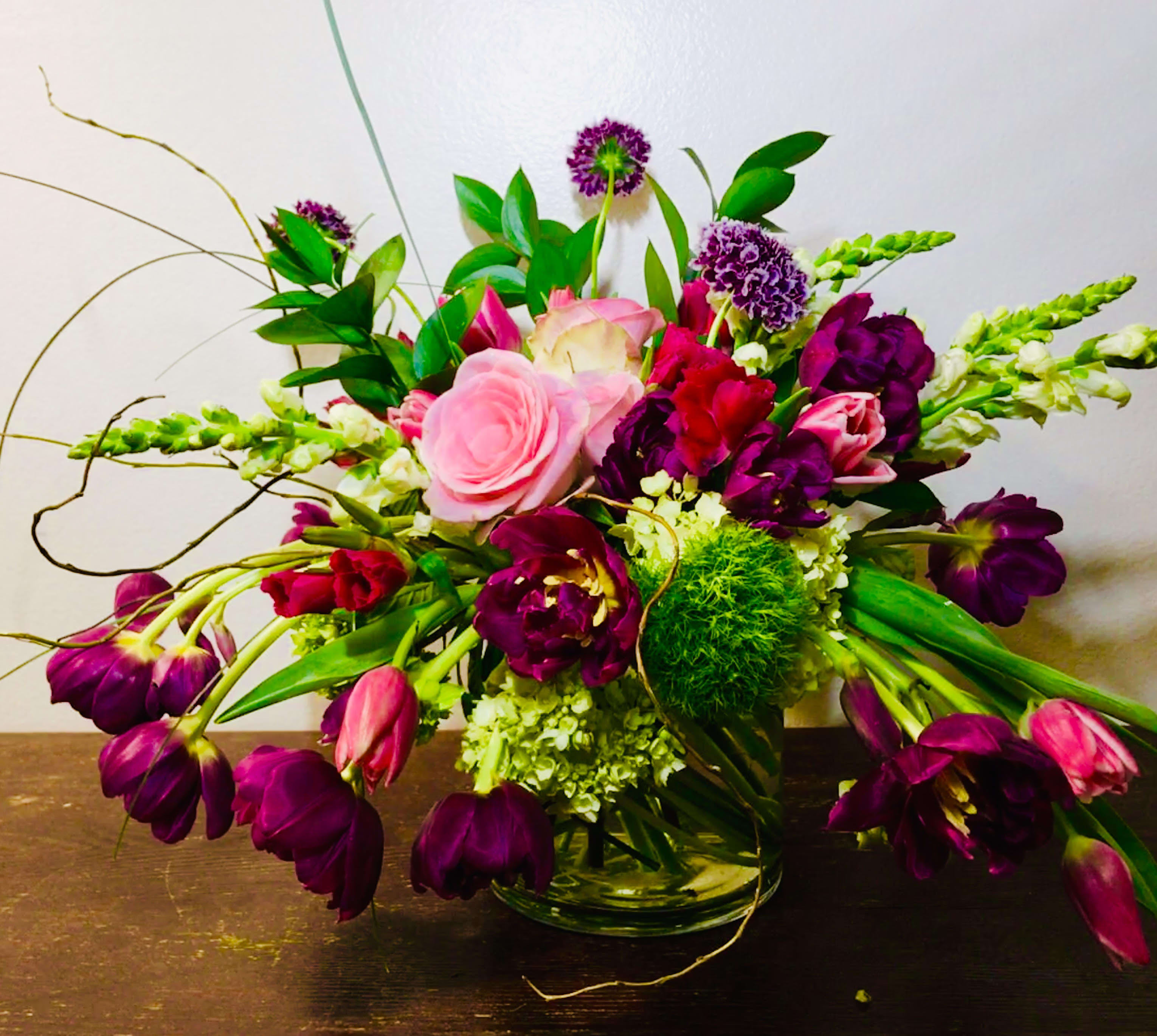 Modern Garden - Roses , Tulips , Hydrangeas 